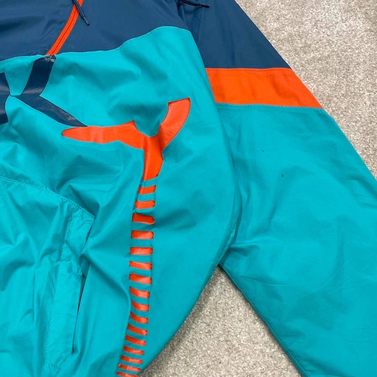 00s Oakley technical windbreaker jacket XL men's y2k style blue lightweight hooded fleece tech coat