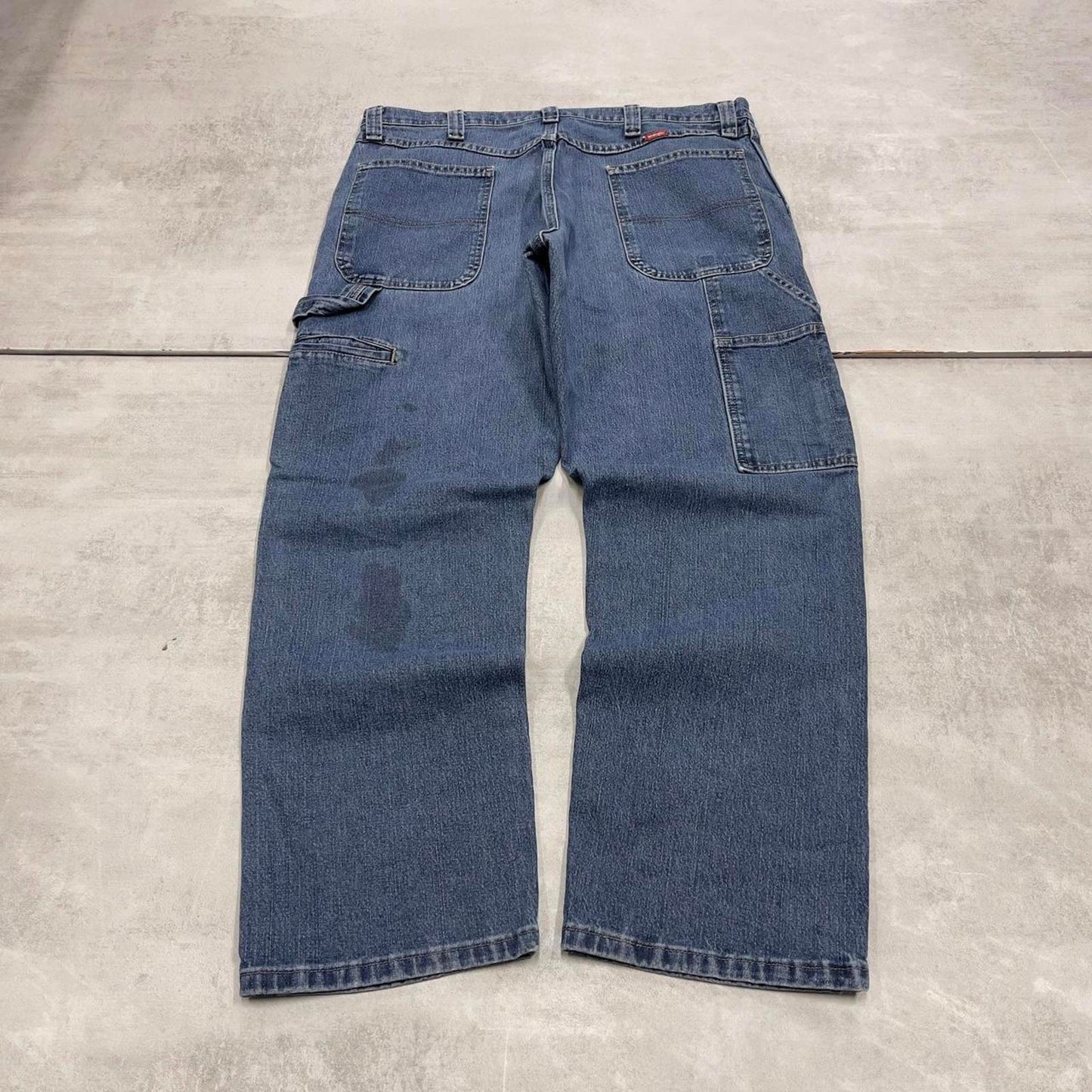 Blue Wrangler carpenter jeans W36L30 loose cargo skater style jeans