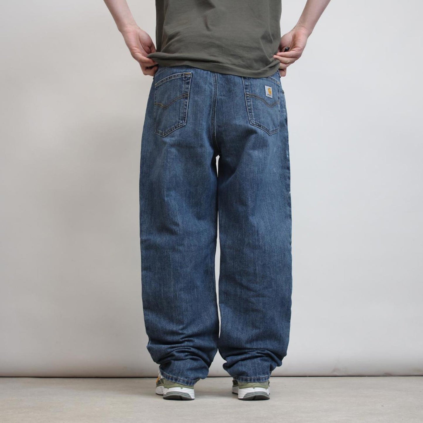 Mens Carhartt jeans W38 L32 blue loose 90s style skater work jeans