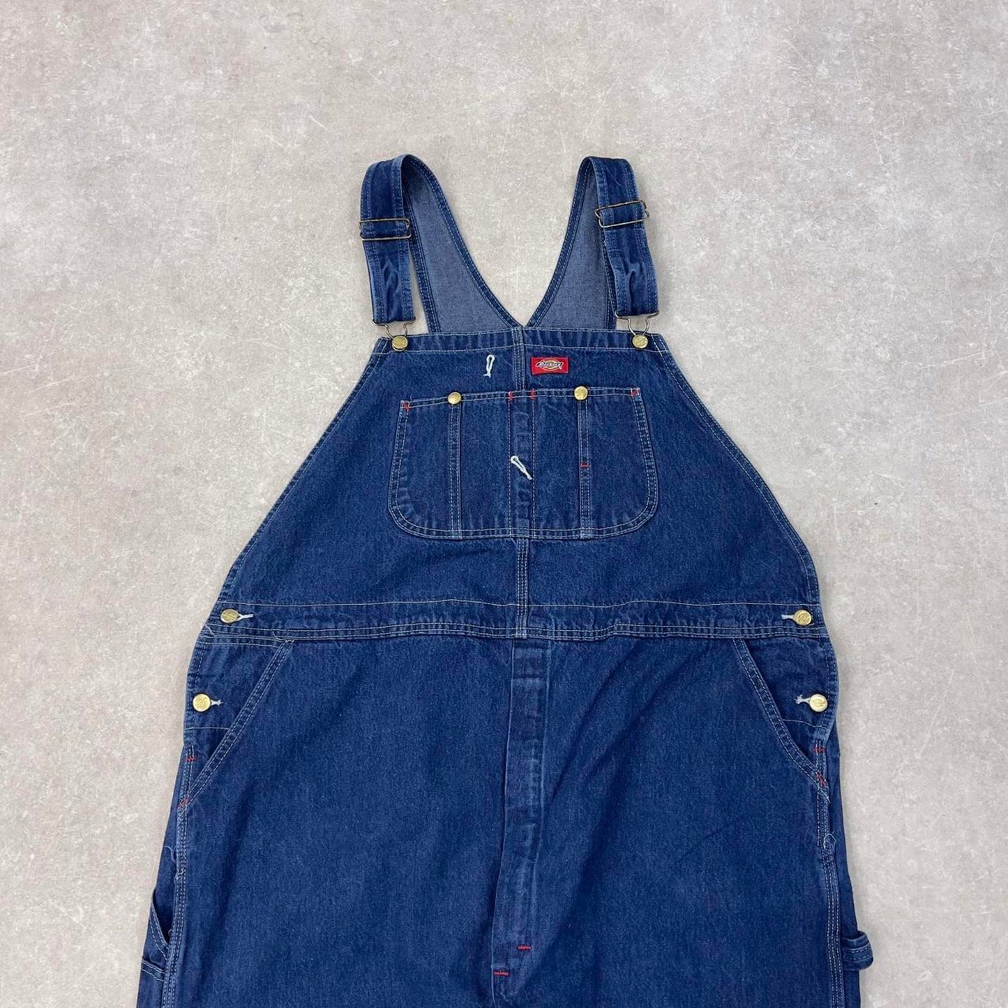 Vintage Dickies dungarees W46L32 USA blue baggy mens denim overalls
