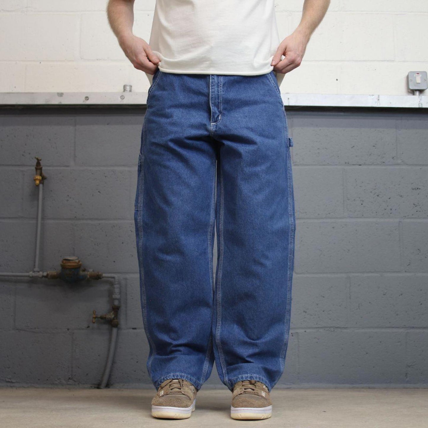 vintage Carhartt carpenter jeans W34L30 Blue Denim 1999 loose skater cargos
