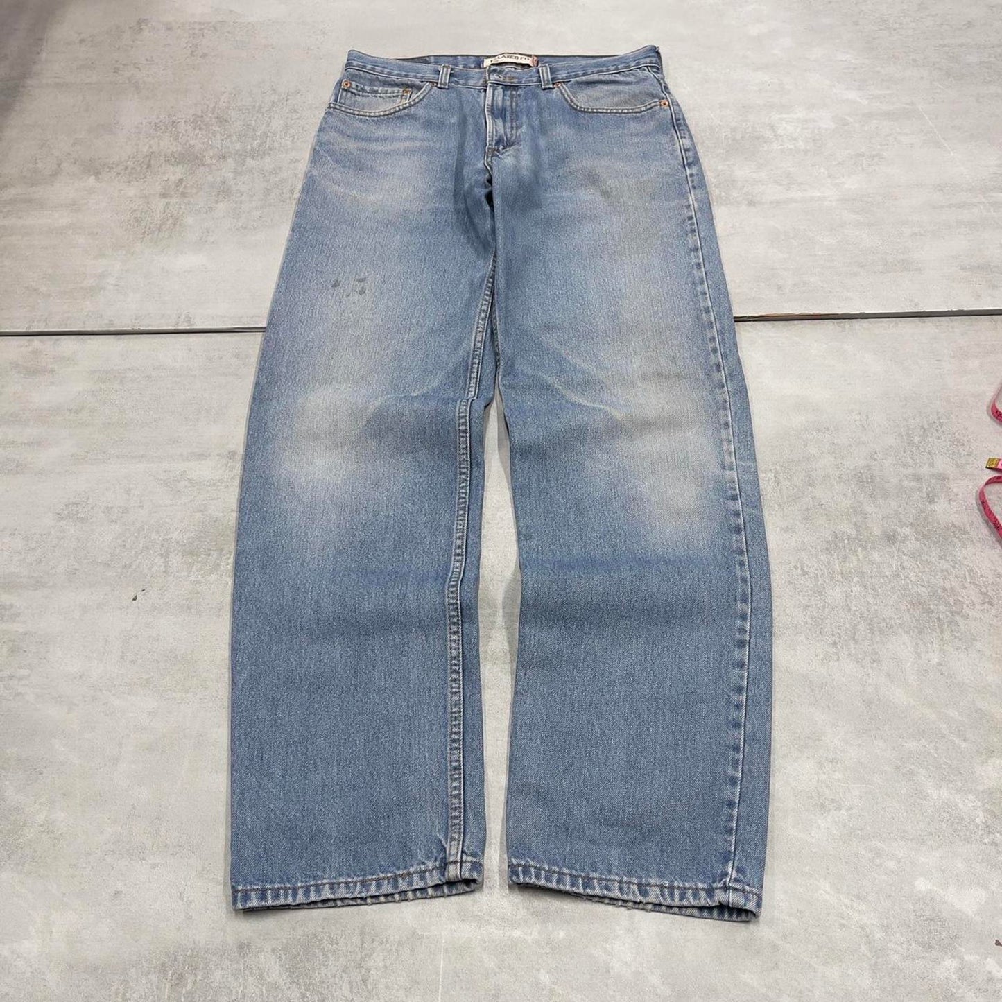 Baggy Levis 550 jeans W33 L34 blue loose 90s relaxed style skater jeans red tab logo