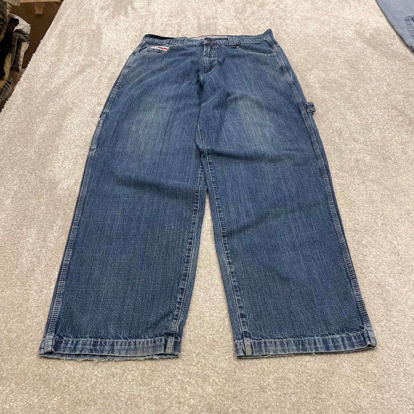 Vintage baggy Paco carpenter jeans 90s skater style W34L31 blue loose denim cargos