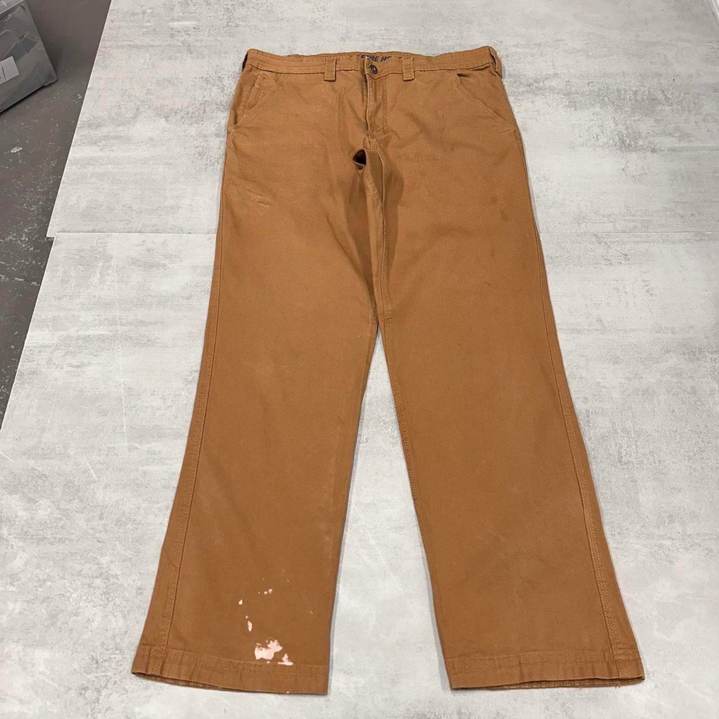 Tan Duluth trading carpenter jeans W36L32 slim fit cargo skater style pants