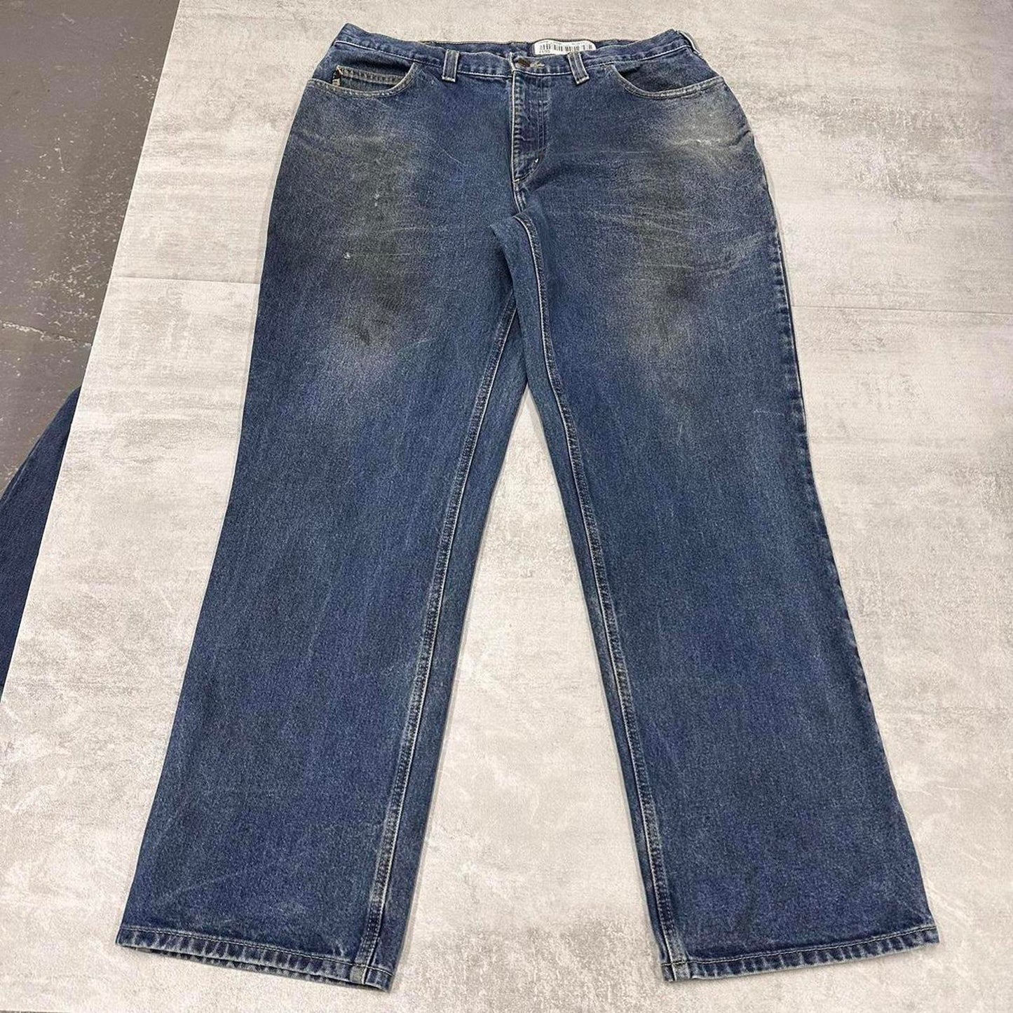 Blue Carhartt FR jeans W36L32 loose blue denim 90s style jeans