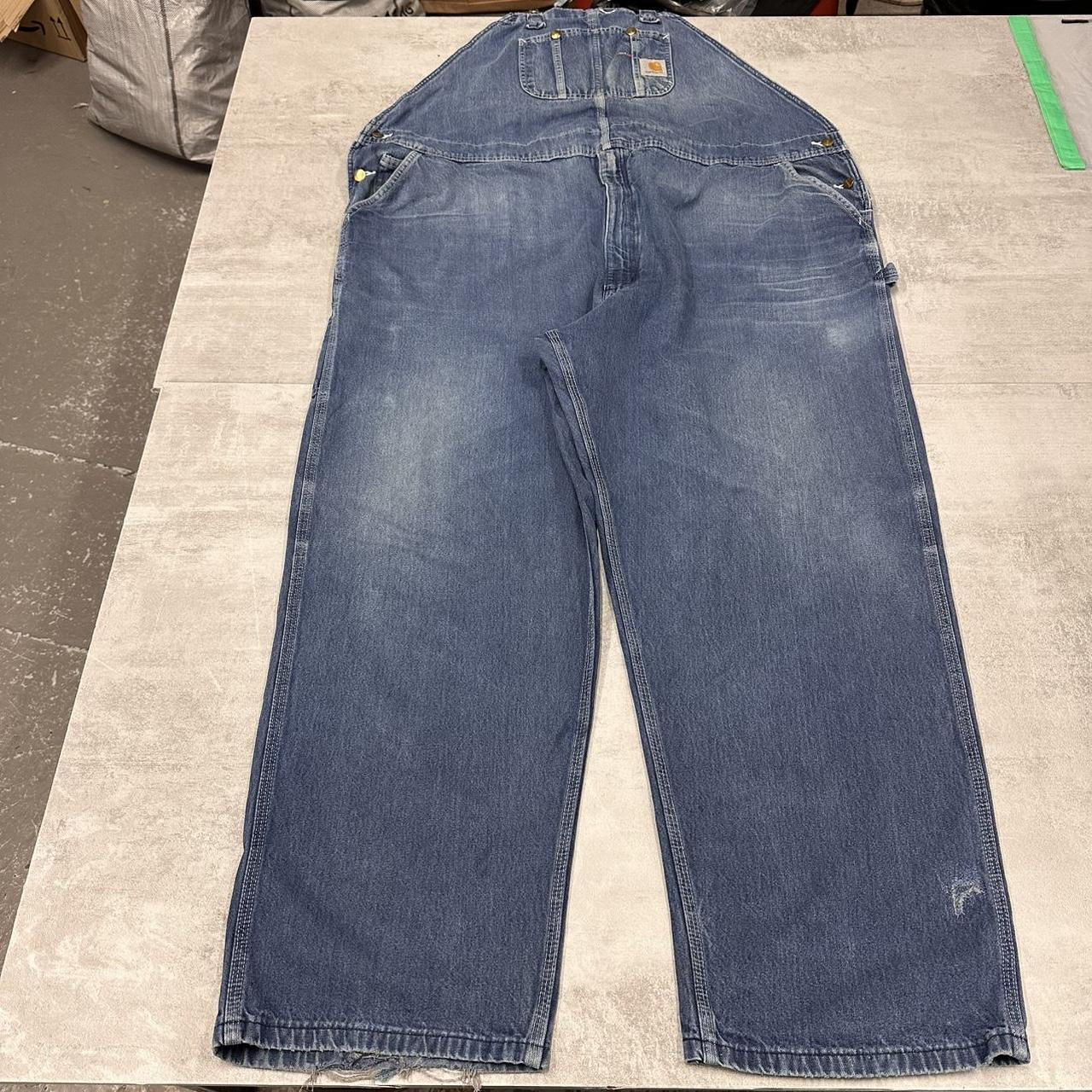 Blue denim Carhartt overalls W54