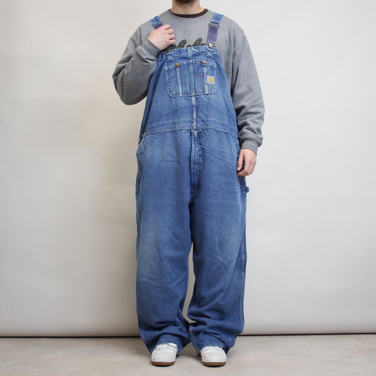 Blue denim Carhartt overalls W54