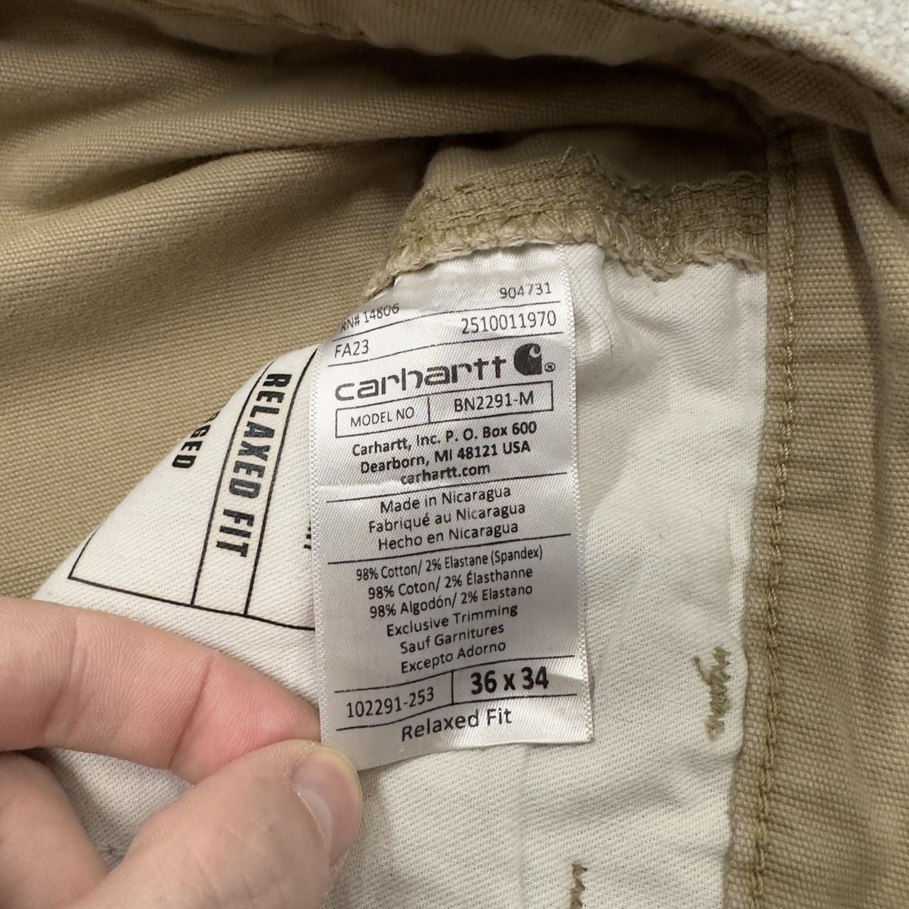 Carhartt carpenter pants y2k relaxed utility trousers tan Straight leg skater style workwear pants