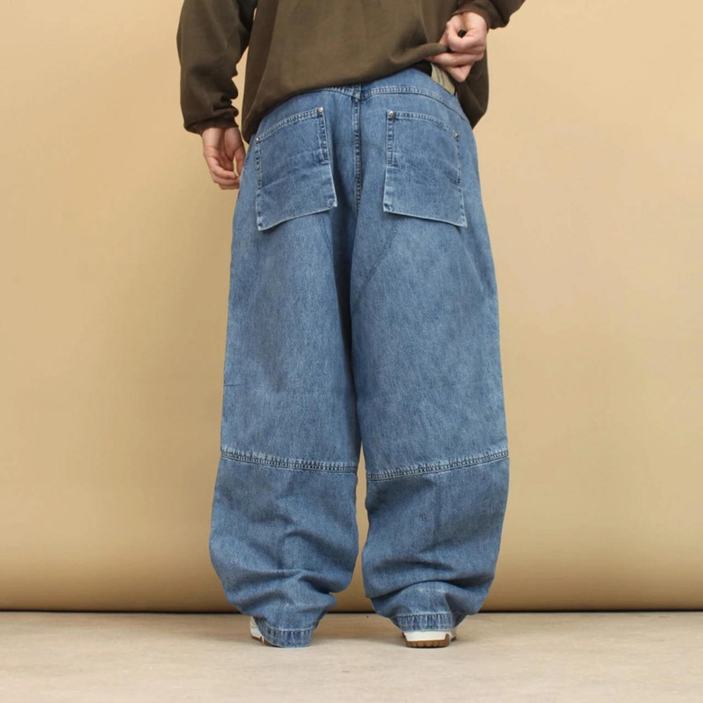 Blue Karl Kani baggy jeans W38L32 wide leg denim 90s style skater jeans