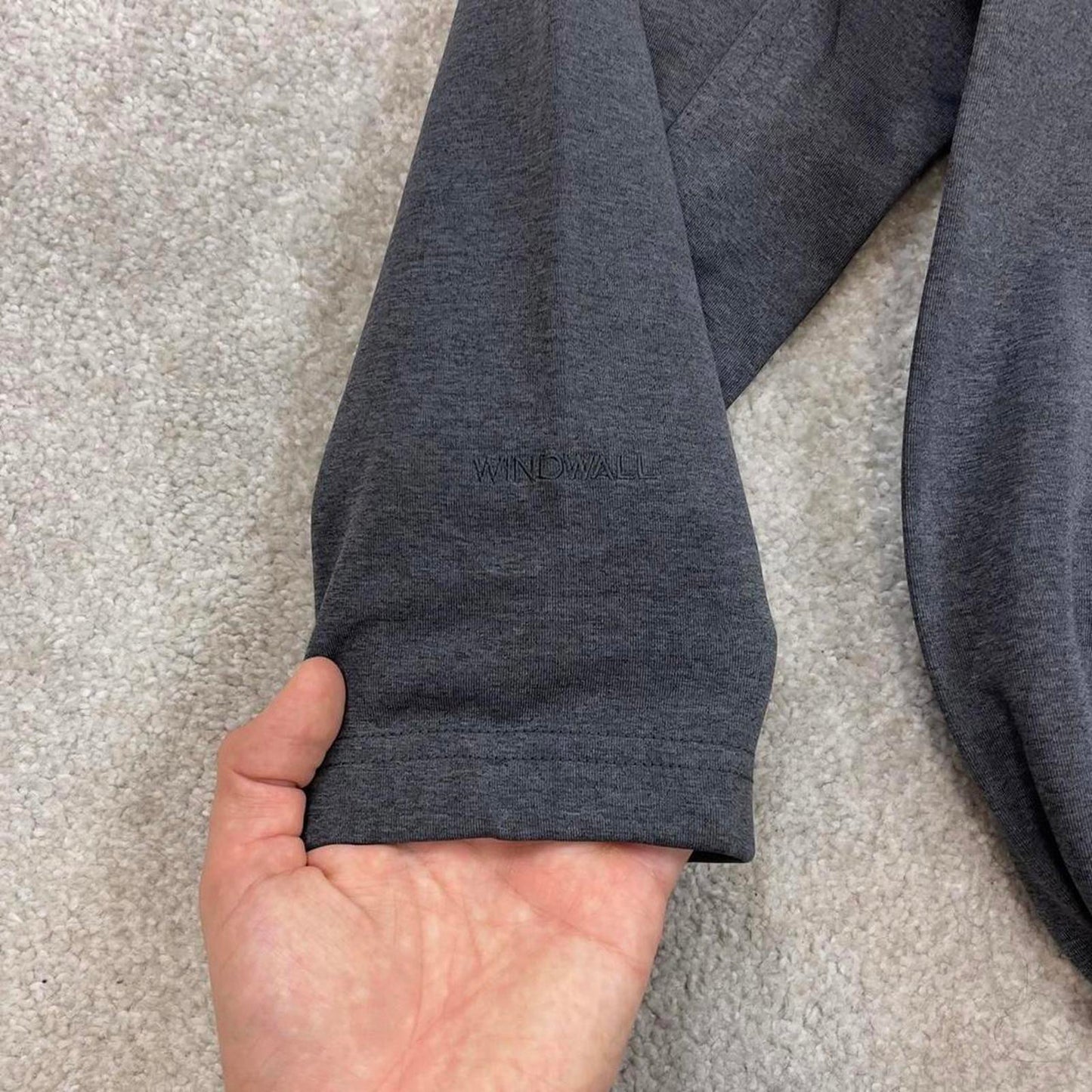 Grey North Face technical jacket XL mens full zip windwall TNF Autumn Y2K style windbreaker outdoors