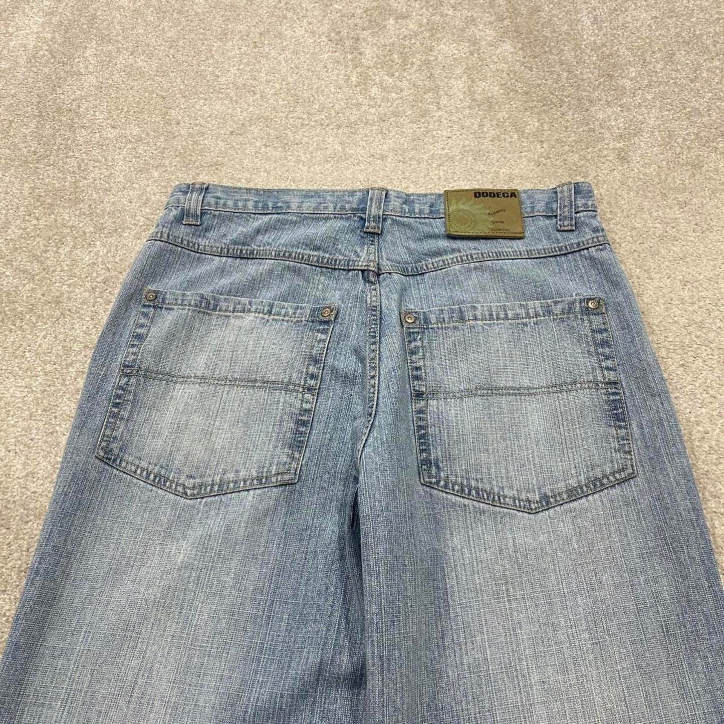 Y2K baggy Dodeca jeans wide leg blue Loose baggy fit Japanese style denim pants