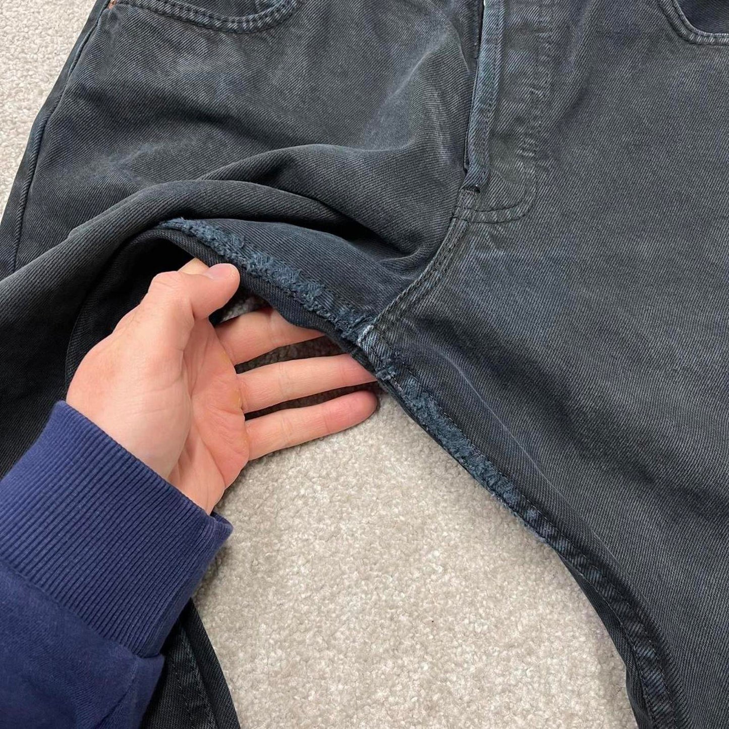 Vintage Y2k Levi's 517 jeans black 90s casual denim pants red tab logo UK made