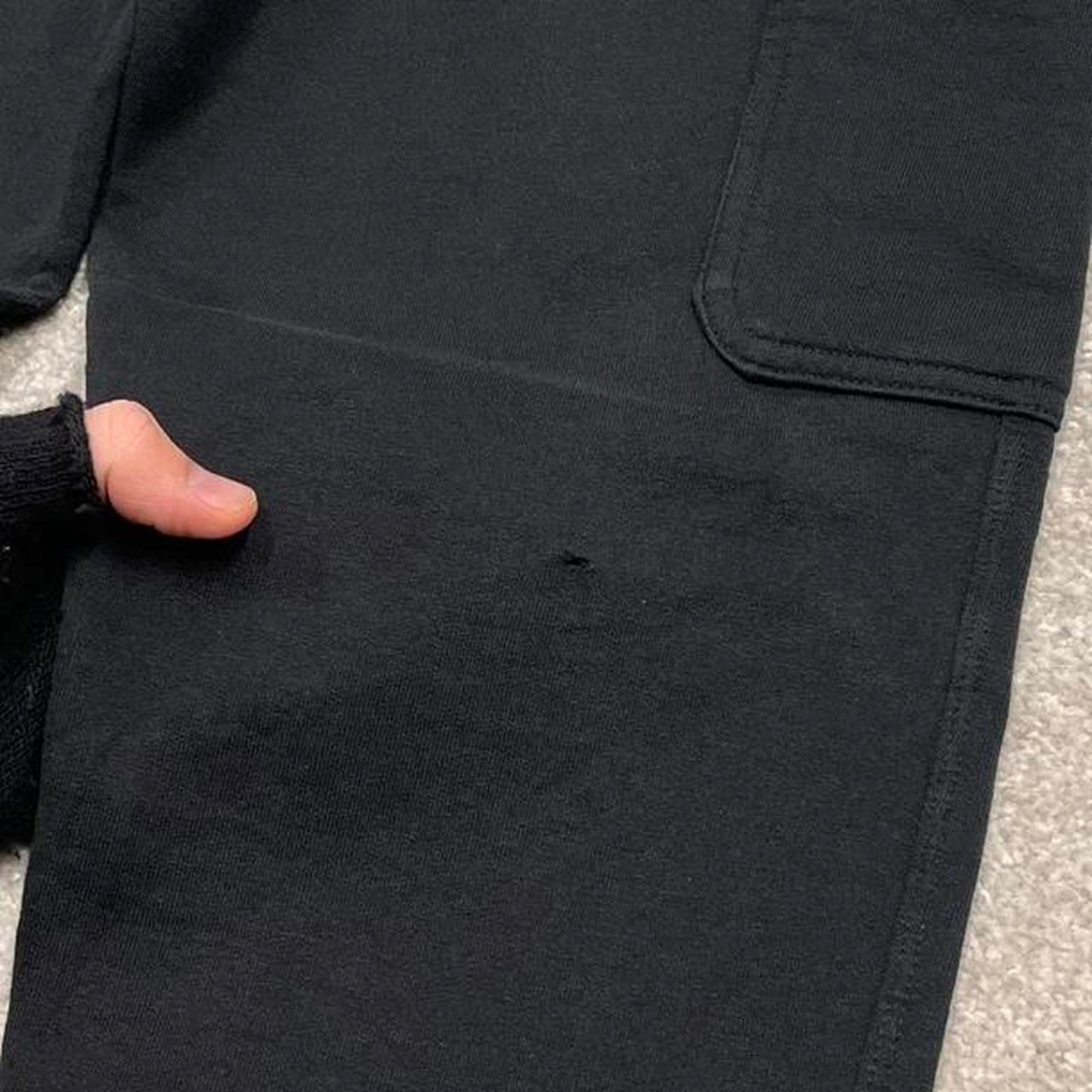 Black Champion cargo sweatpants Medium loose y2k style joggers embroidered gym wear track pants
