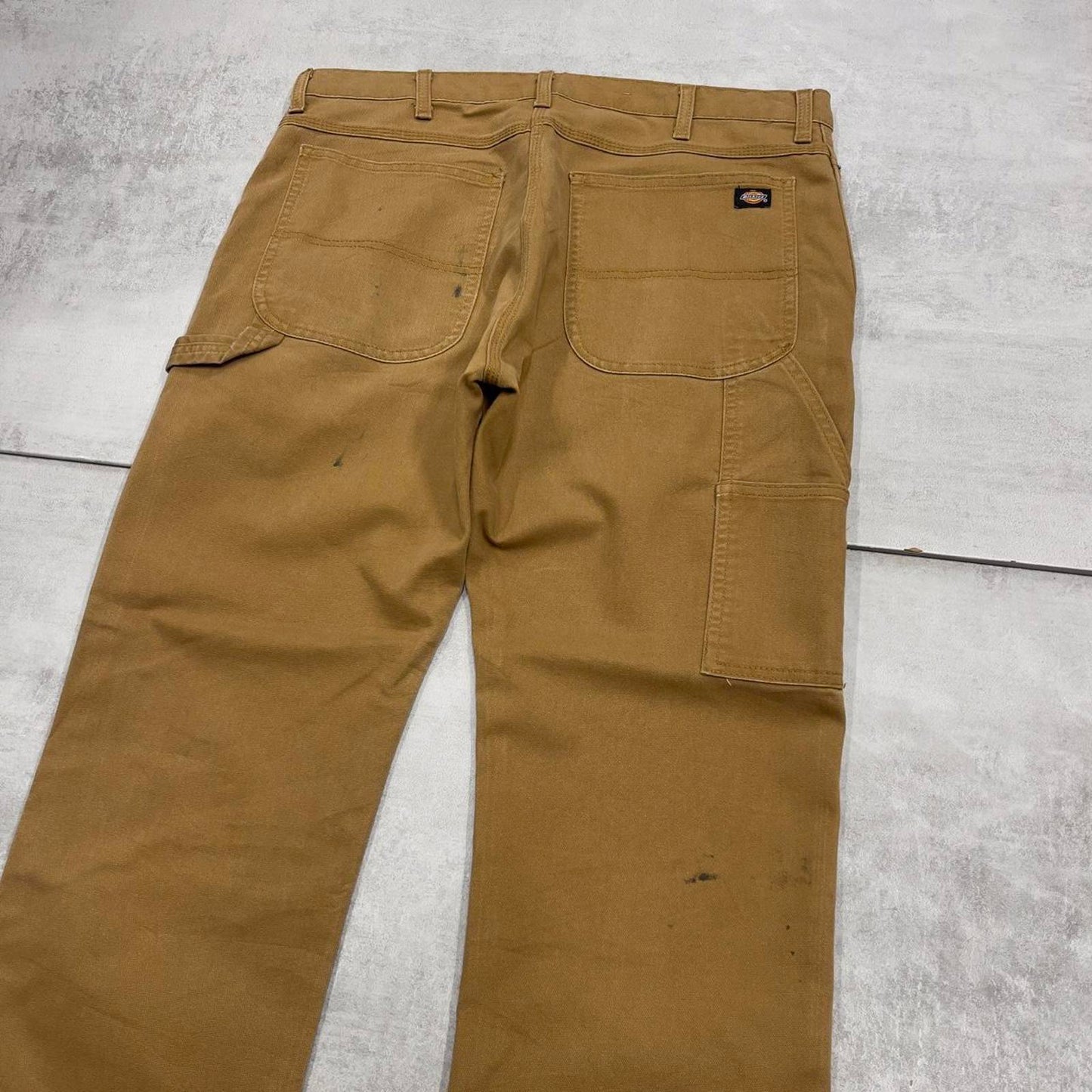 Tan Dickies carpenter jeans W36L30 loose canvas 90s style skater cargos