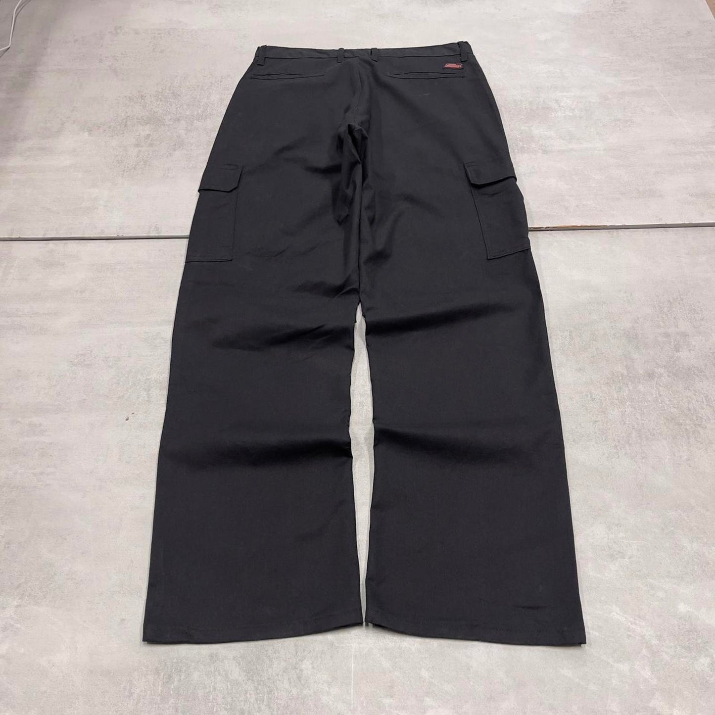 Baggy Dickies cargo trousers W34L34 black loose chino style skater cargo pants