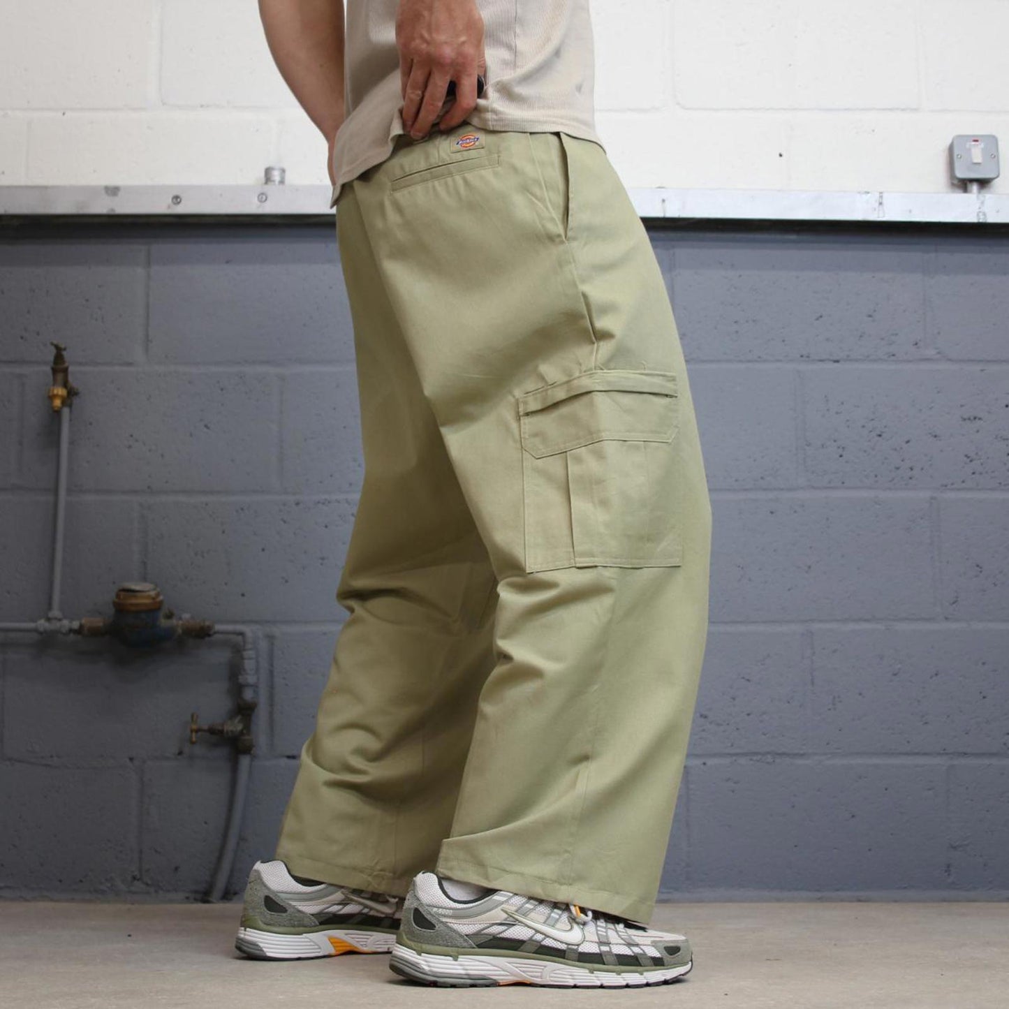 Dickies cargo Pants W40L26 beige twill style chino cargo trousers skater style