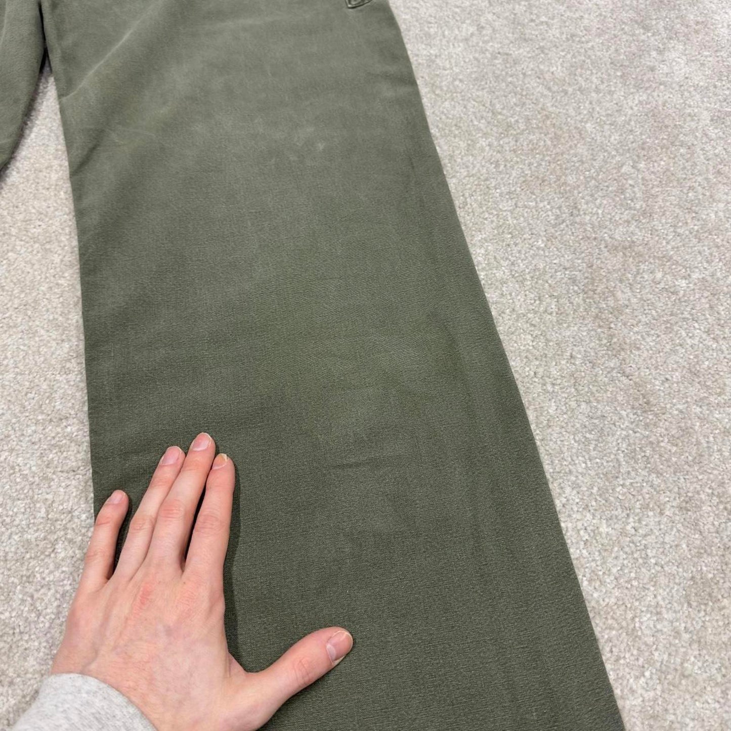 Y2K baggy Carhartt carpenter jeans green Loose leg canvasy skate style workwear cargo pants