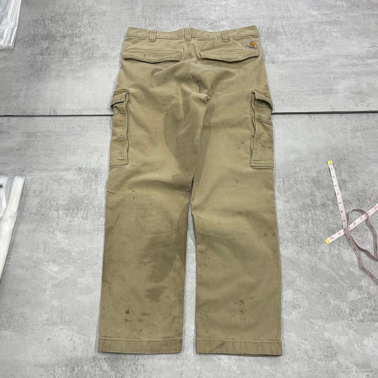 Beige Carhartt cargo trousers W34L28
