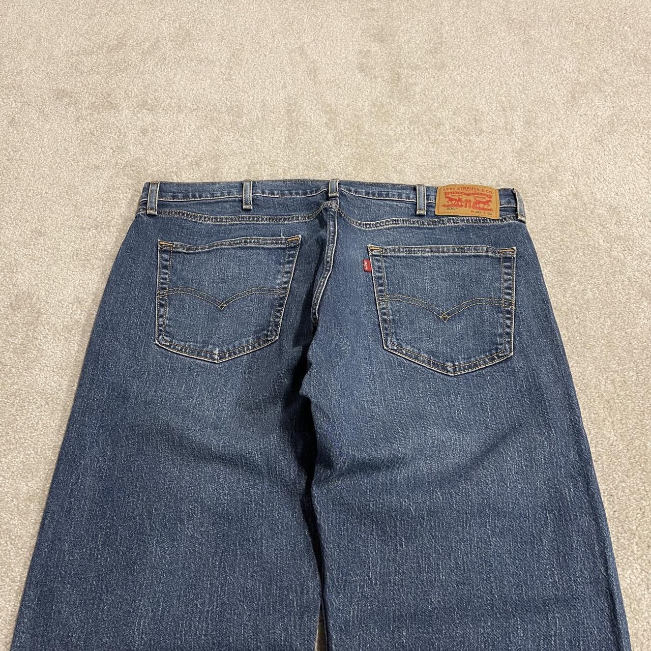 Levi's 505 straight fit jeans y2k blue Regular straight leg denim pants red tab logo