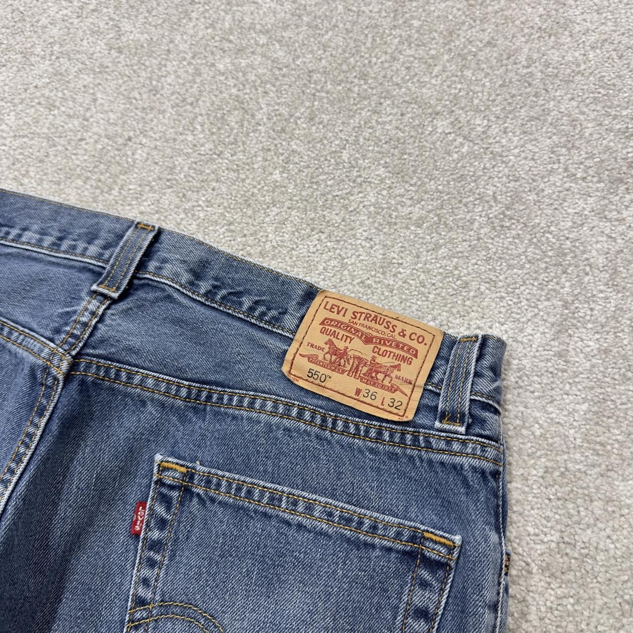 Levi’s 550 jeans y2k W36L32 blue denim Levi’s loose straight leg relaxed fit red tab logo pants