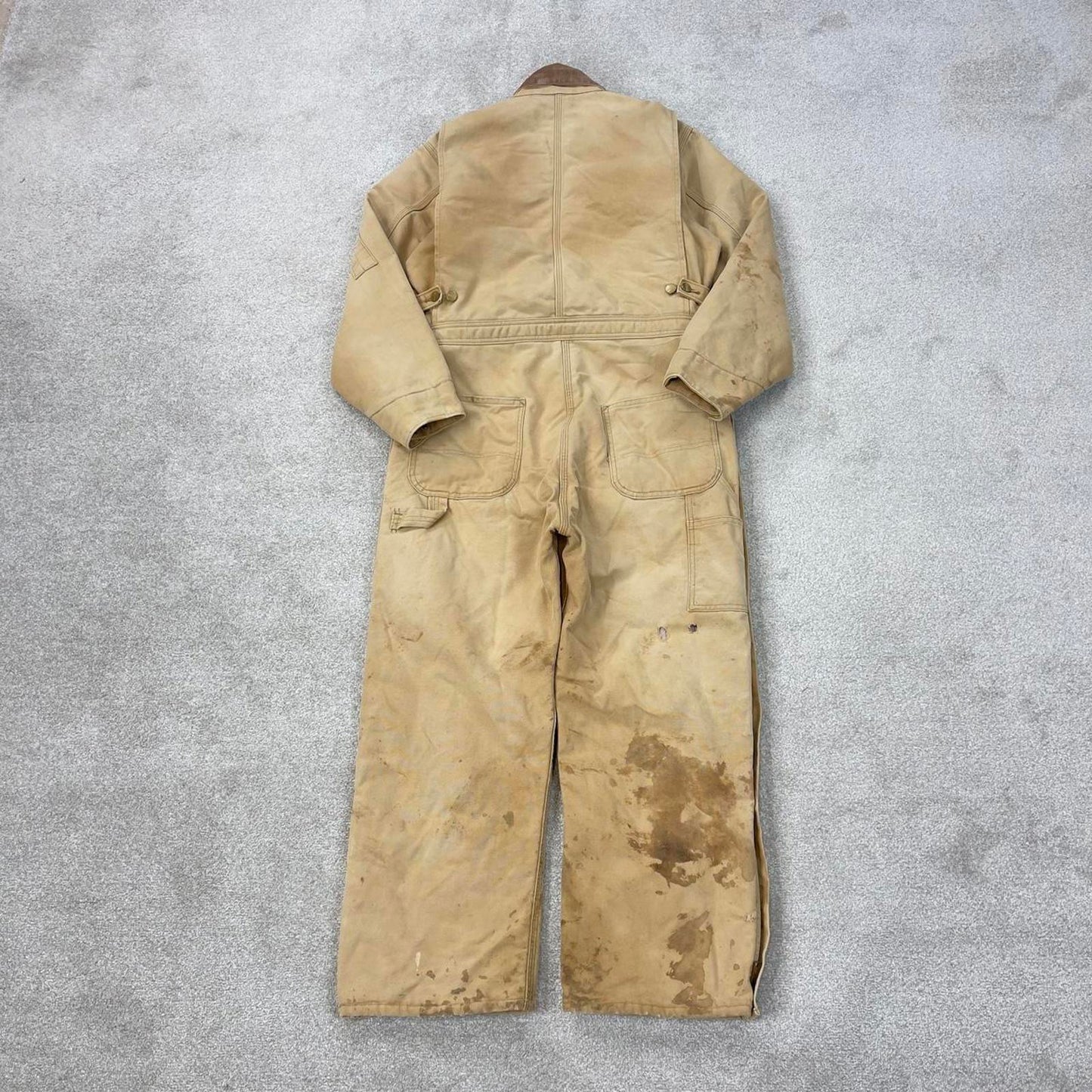 Vintage Carhartt boilersuit S/ M thick quilt lined coveralls heavy duty workwear
