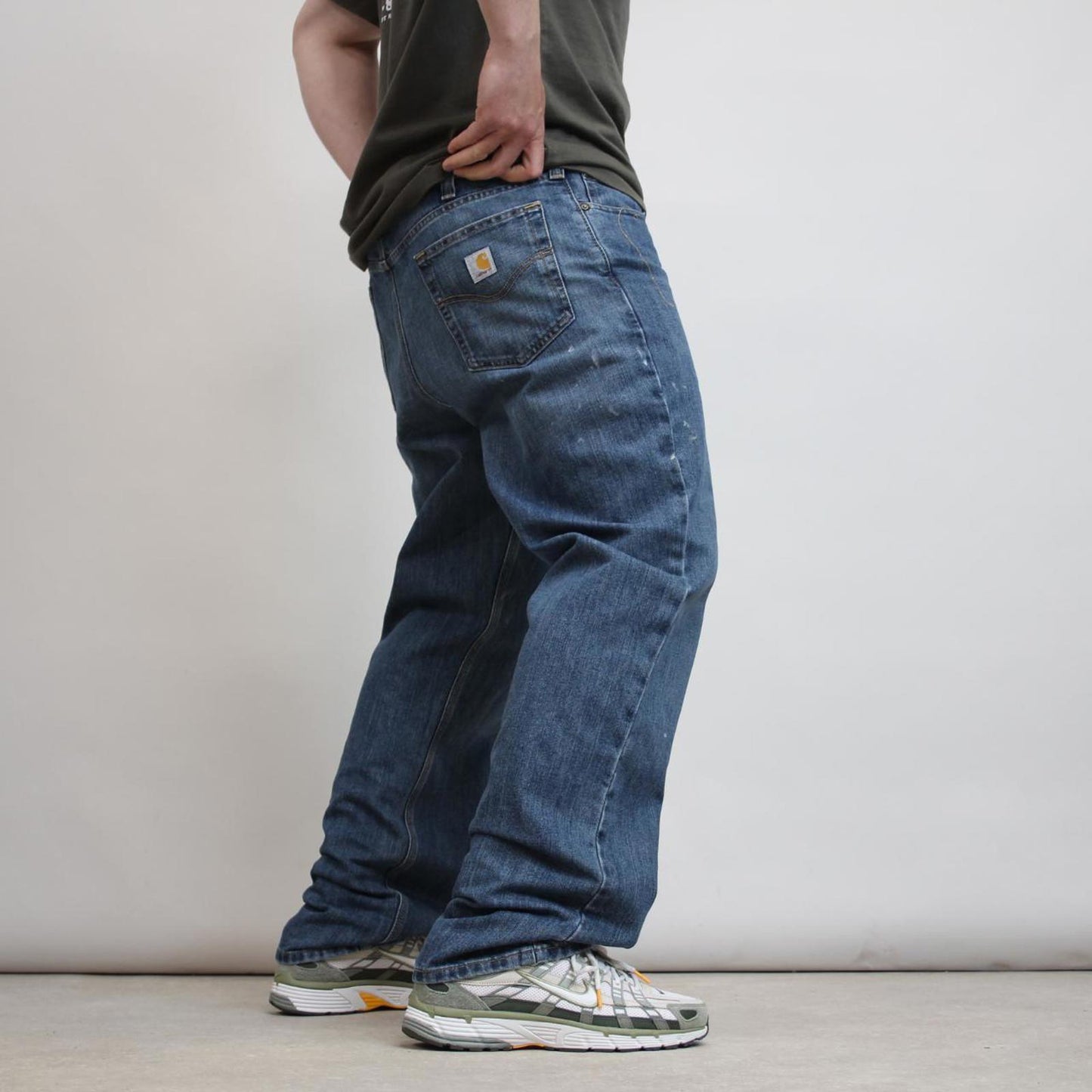 Mens Carhartt jeans W38 L32 blue loose 90s style skater work jeans