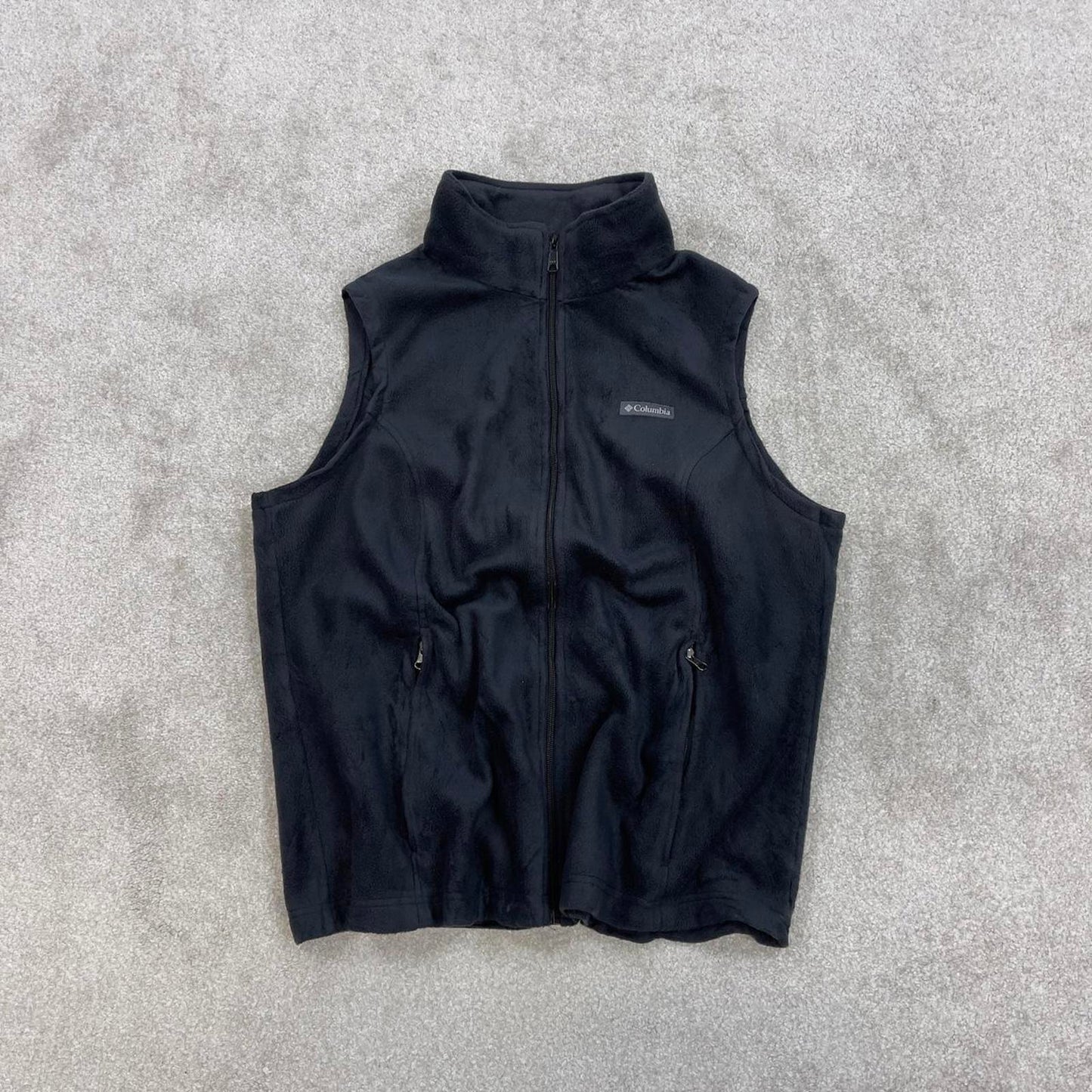 Black Columbia technical fleece gilet XL women's full zip up autumn fall fashion