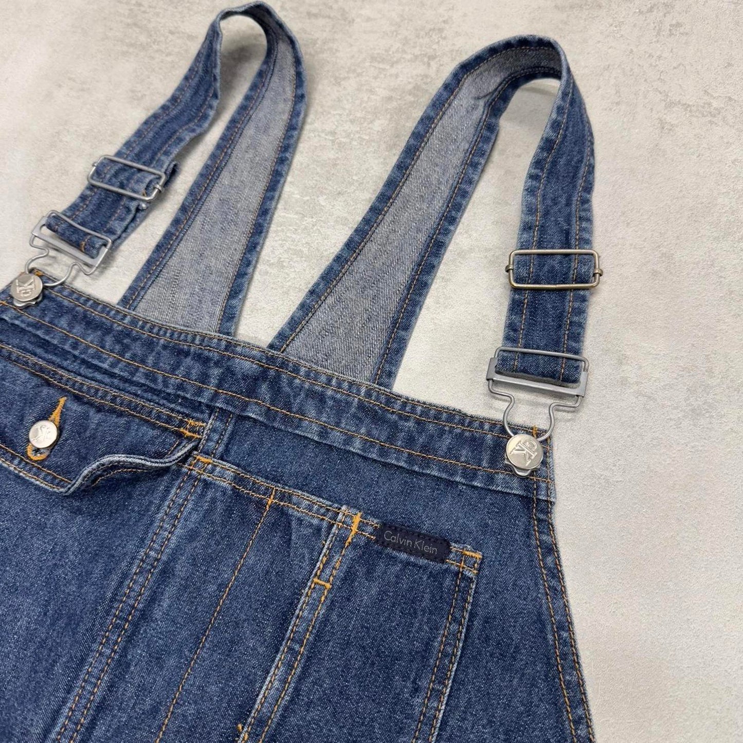 Blue denim Calvin Klein Jeans dungarees XL W40L32 USA mens overalls