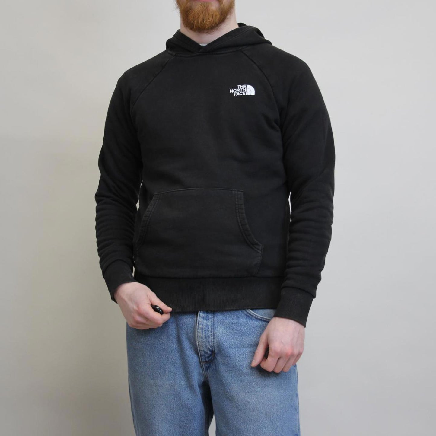 Black North Face hoodie S pullover jumper print tnf spellout design