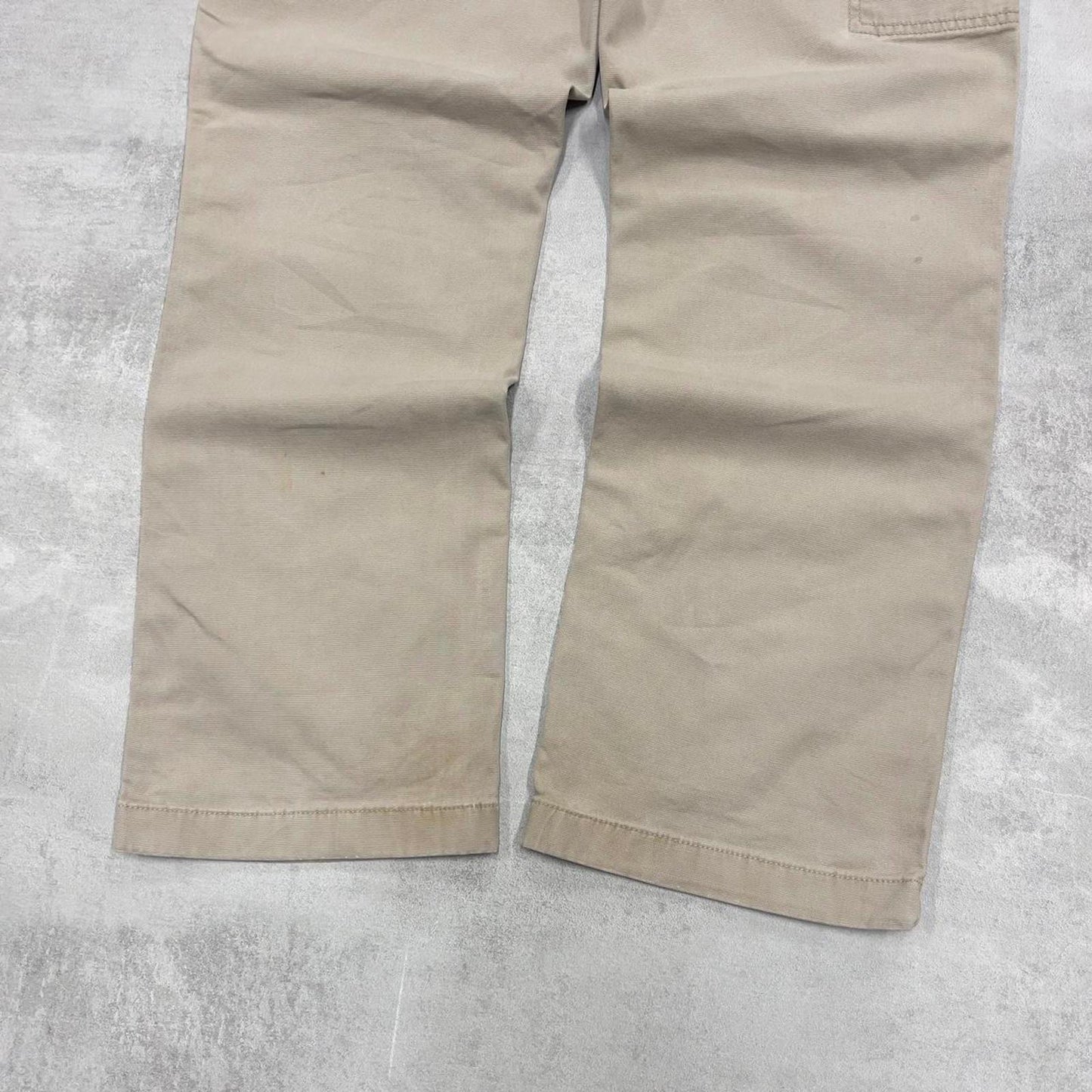Beige Carhartt carpenter pants W34L32 relaxed fit 90s skater style cargos