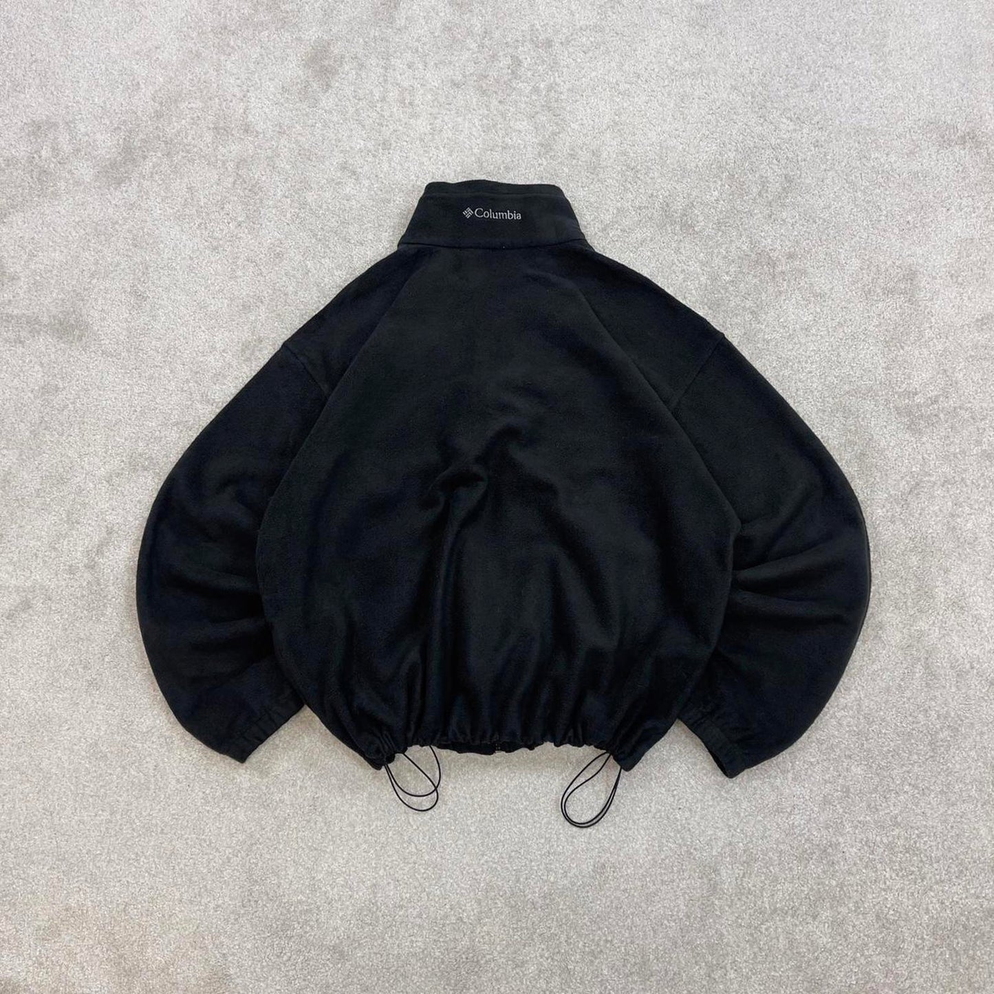 Black Columbia technical full zip fleece XL y2k style autumn adjustable waist
