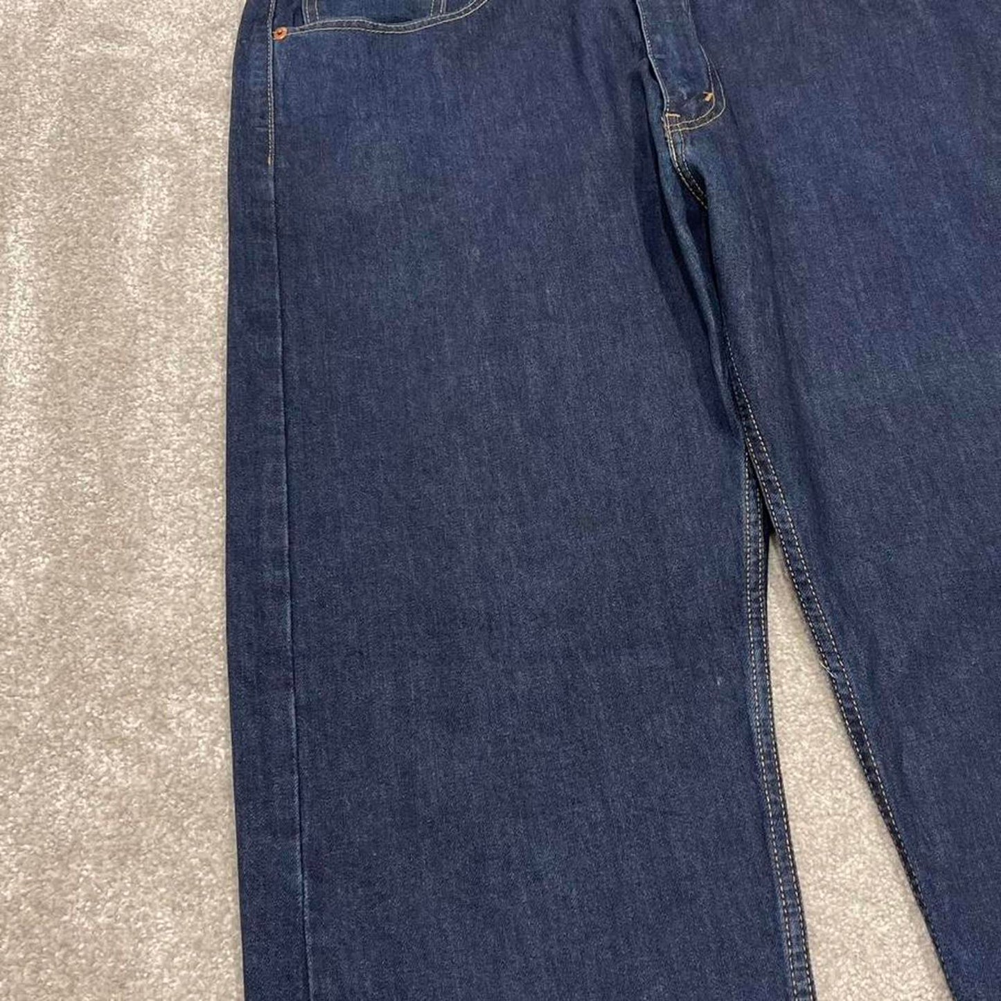 Levis 505 jeans y2k 90s style W38L32 red tab logo 5 pocket blue denim pants skater