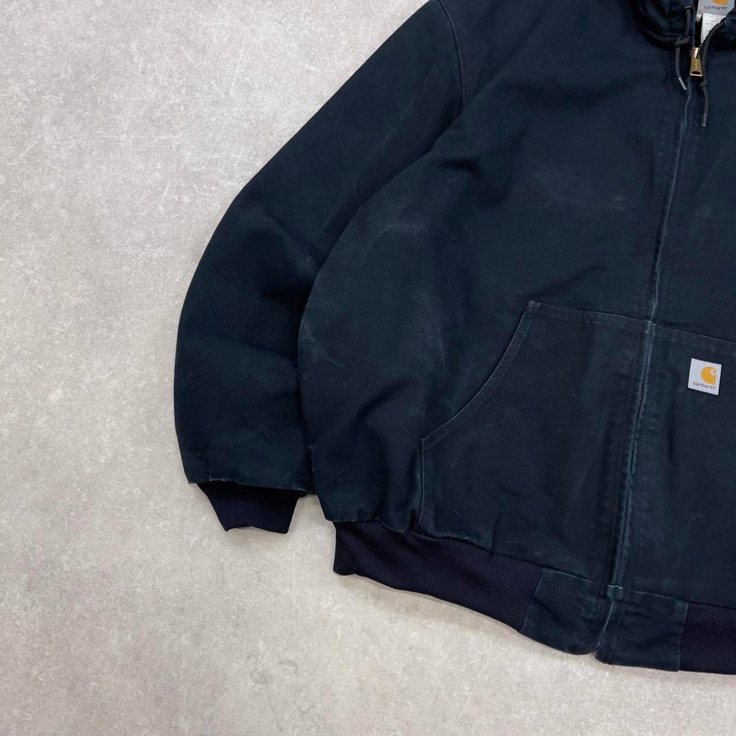 Black Carhartt hooded active jacket 3XL authentic skate style canvas active