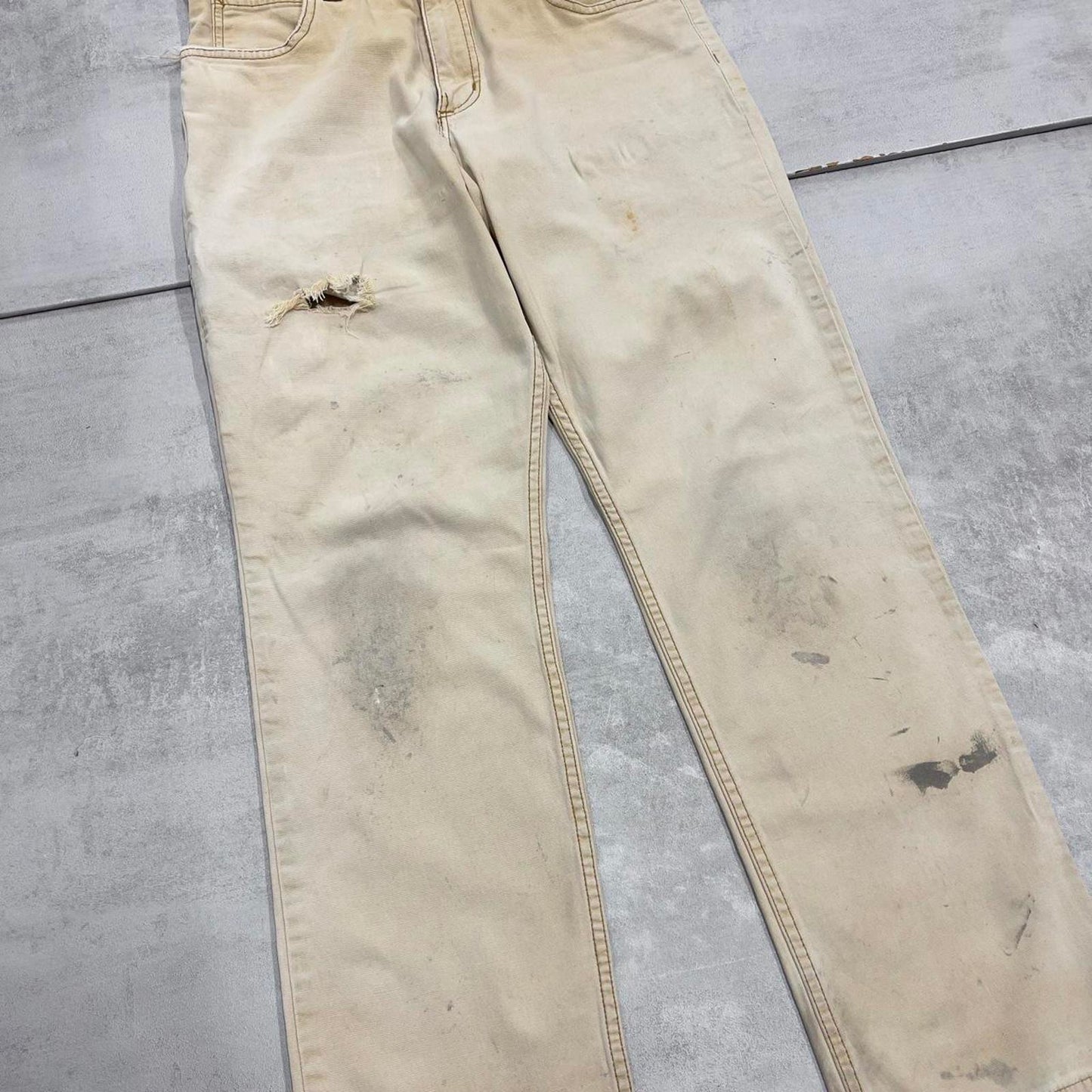 Carhartt carpenter jeans W30L30 beige 90s workwear skate style cargo pants