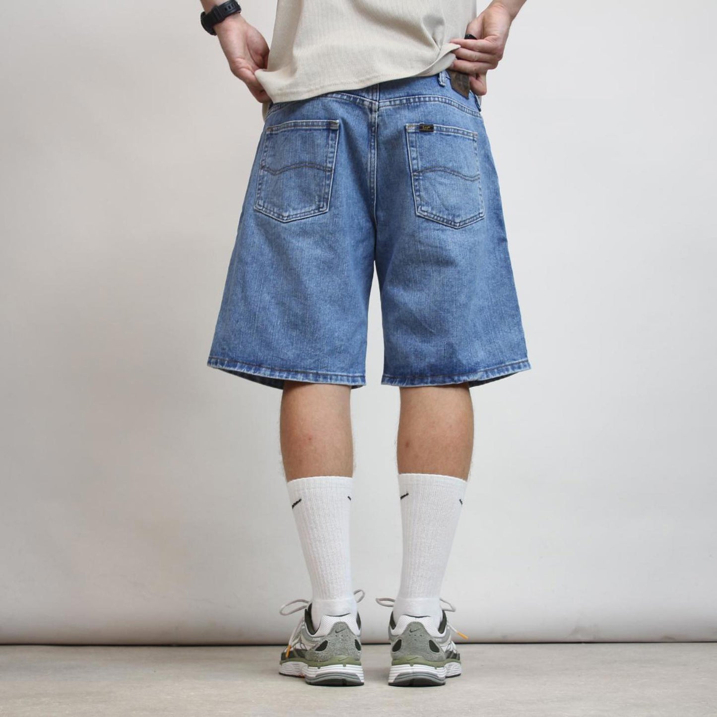 Mens blue Lee denim jorts W38
