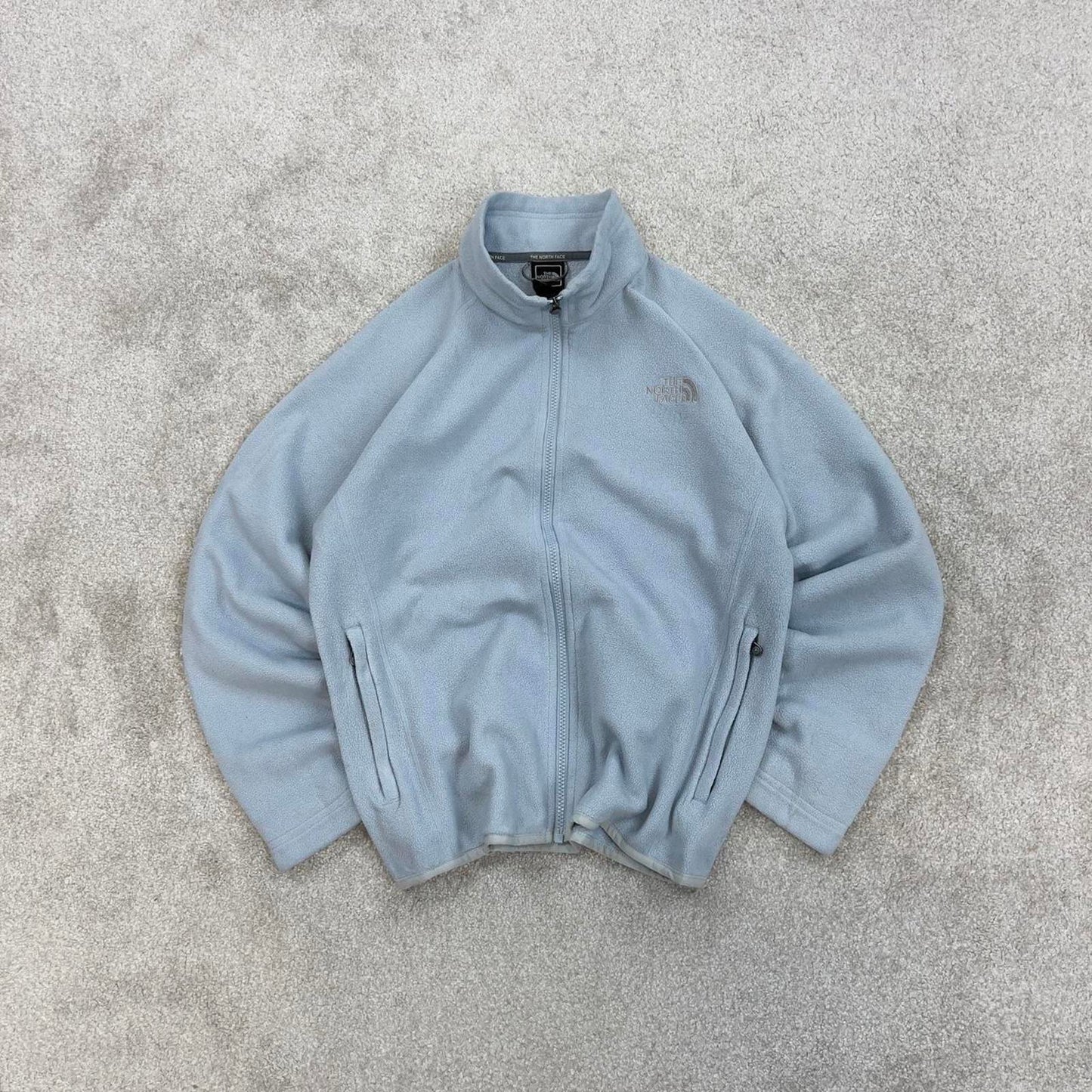 Blue North Face technical zip up fleece Small women's TNF y2k style autumn