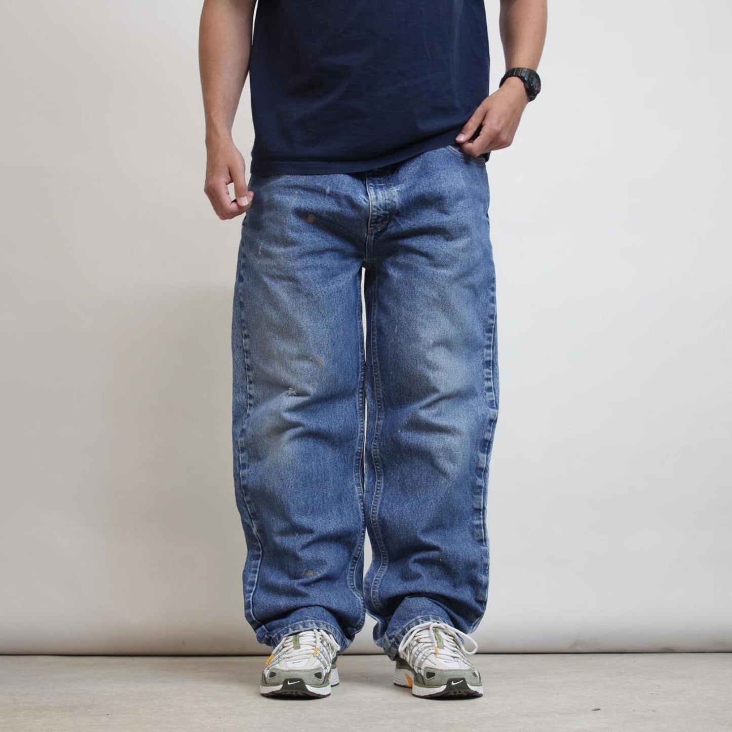 Mens vintage Carhartt jeans W42 L32 blue relaxed denim 90s style FR jeans