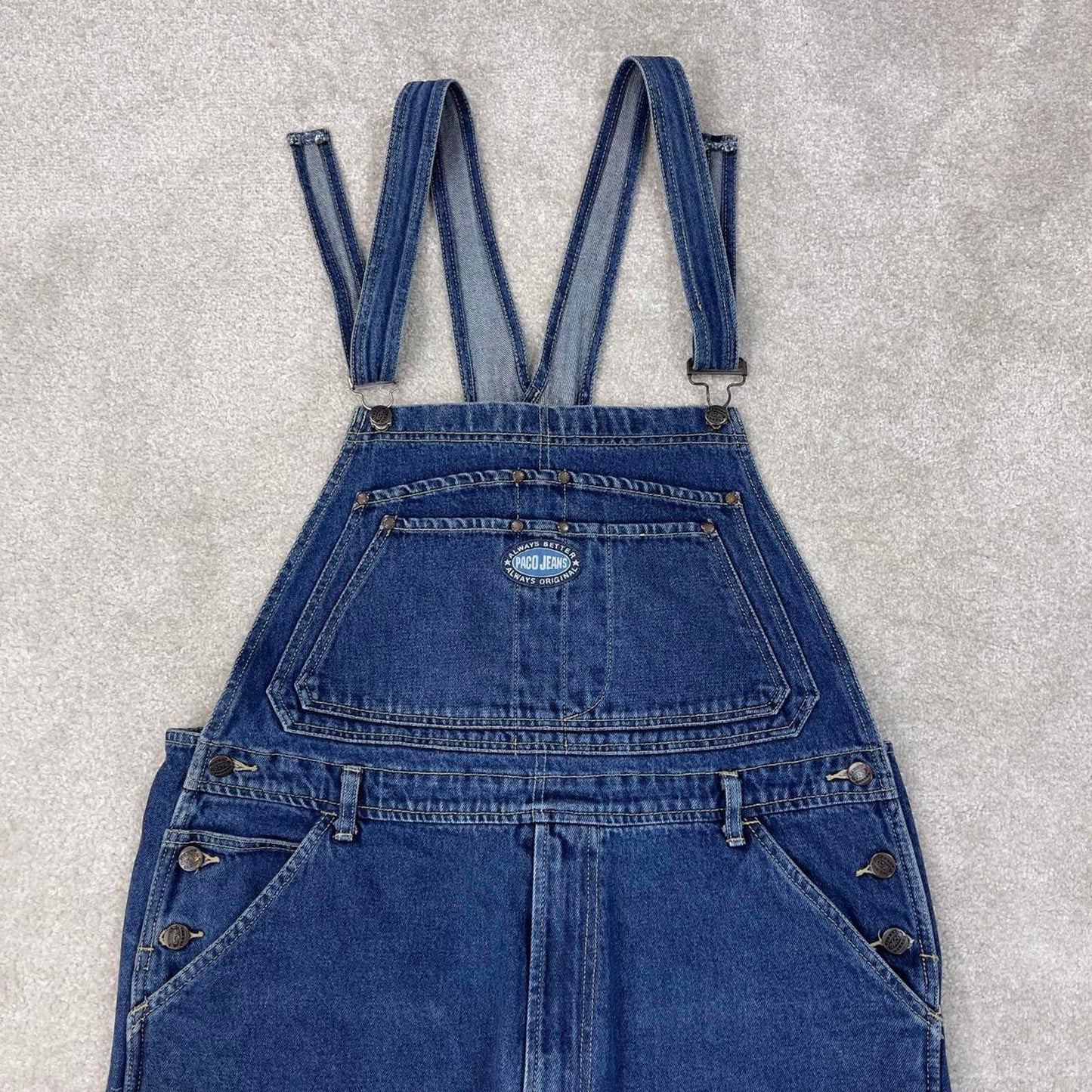 Vintage dungarees W38L34 Paco Jeans blue mens denim overalls