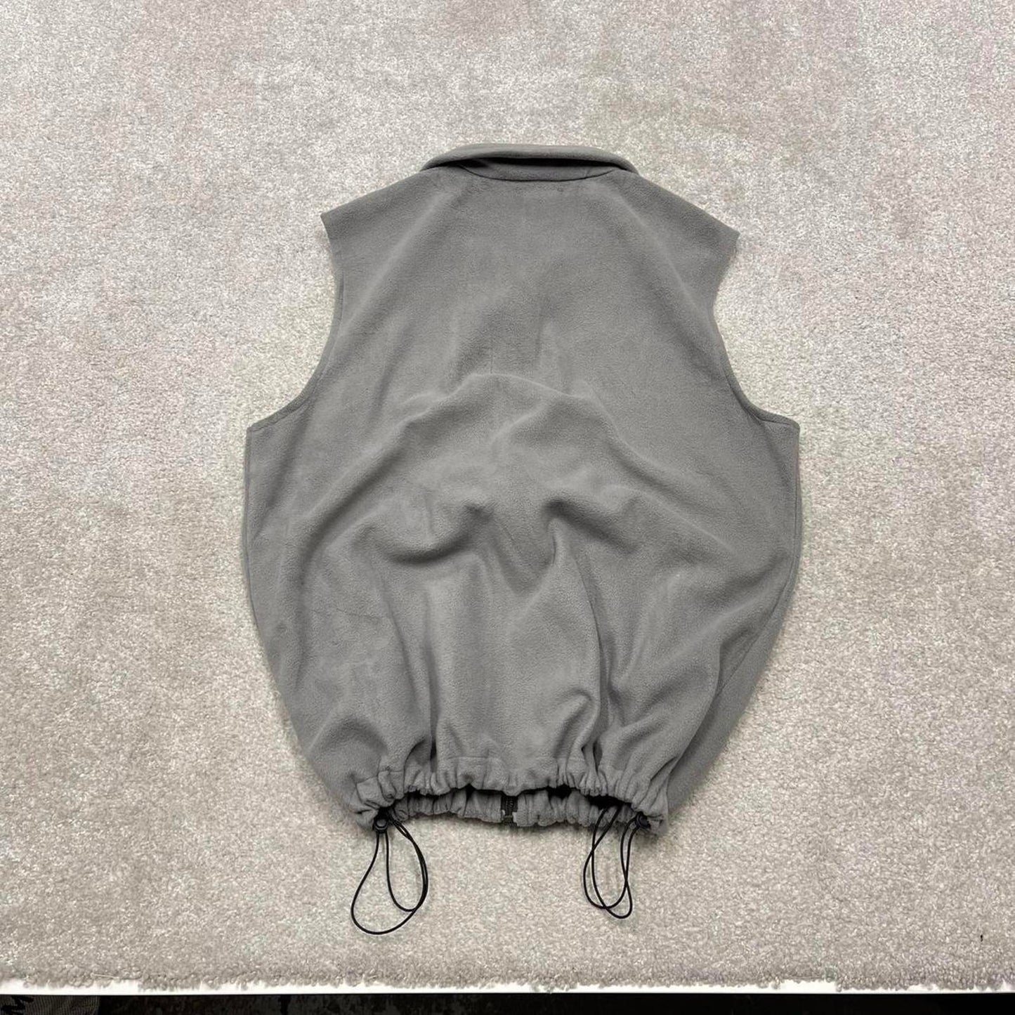 00s Columbia technical fleece gilet M men's grey full zip up y2k style autumn adjustable waist