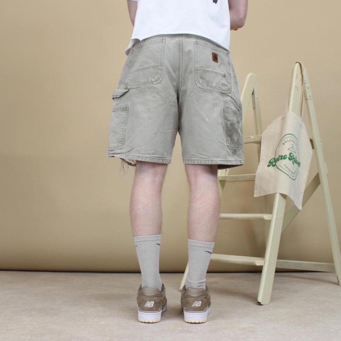 Stone Carhartt carpenter shorts 33