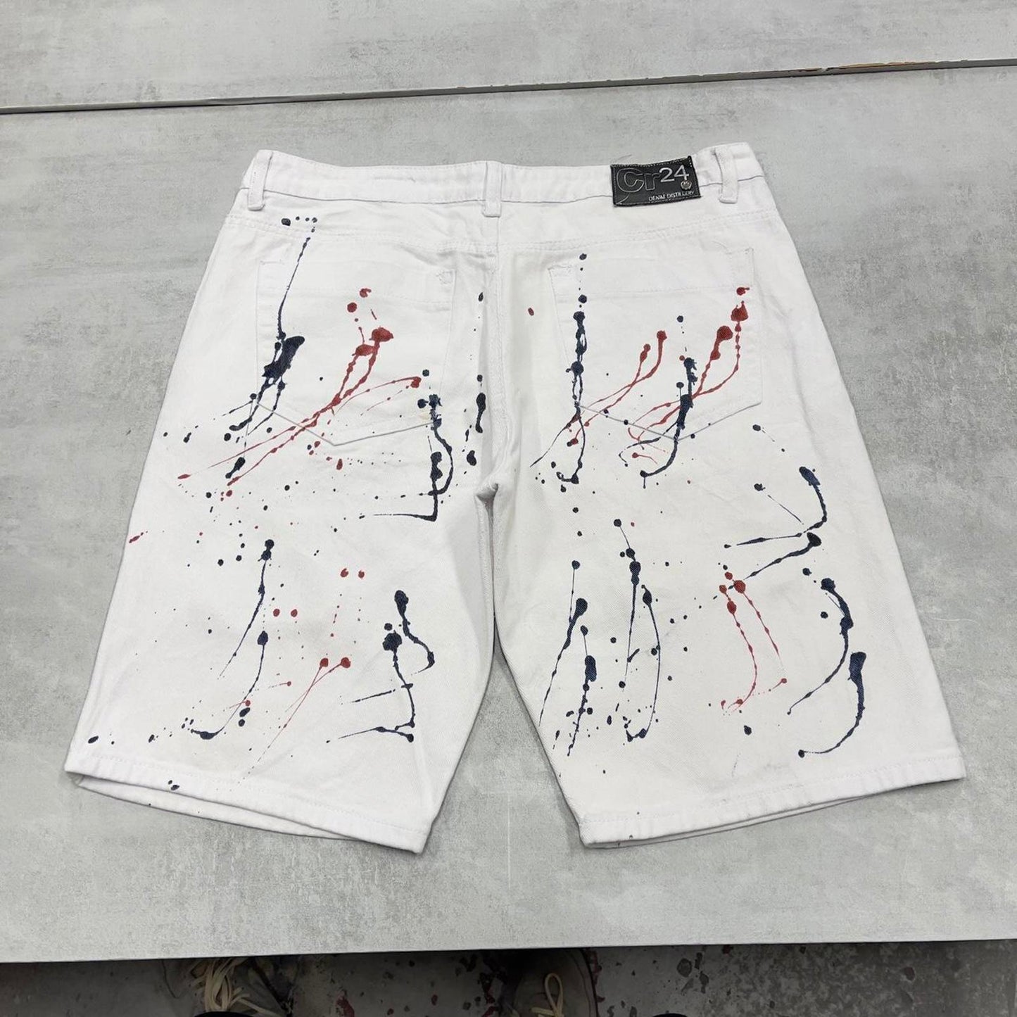 White Cr24 Denim jorts W38