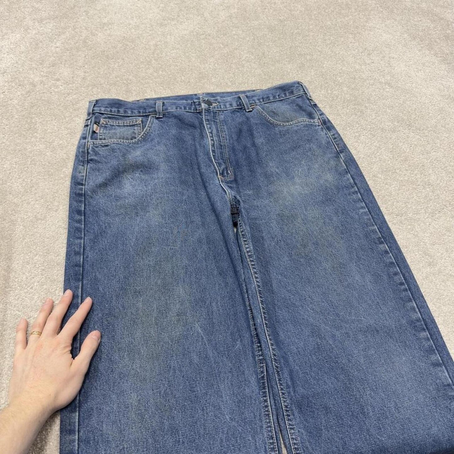 Carhartt baggy jeans y2k denim blue Loose fire resistant workwear skate pants