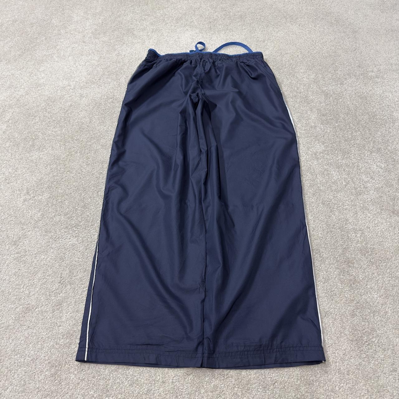Vintage Starter baggy tracksuit bottoms navy wide leg mesh lined casual track pants