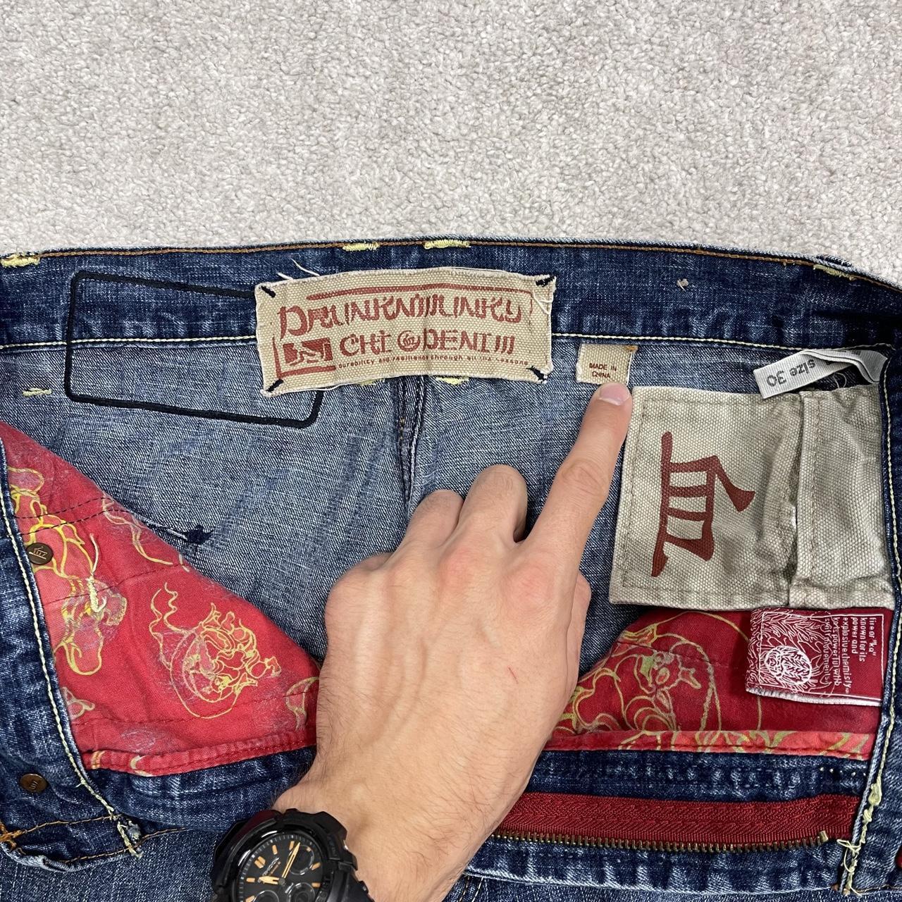 Y2K baggy embroidered jeans wide leg blue denim DrunkNMonkey loose carpenter jeans