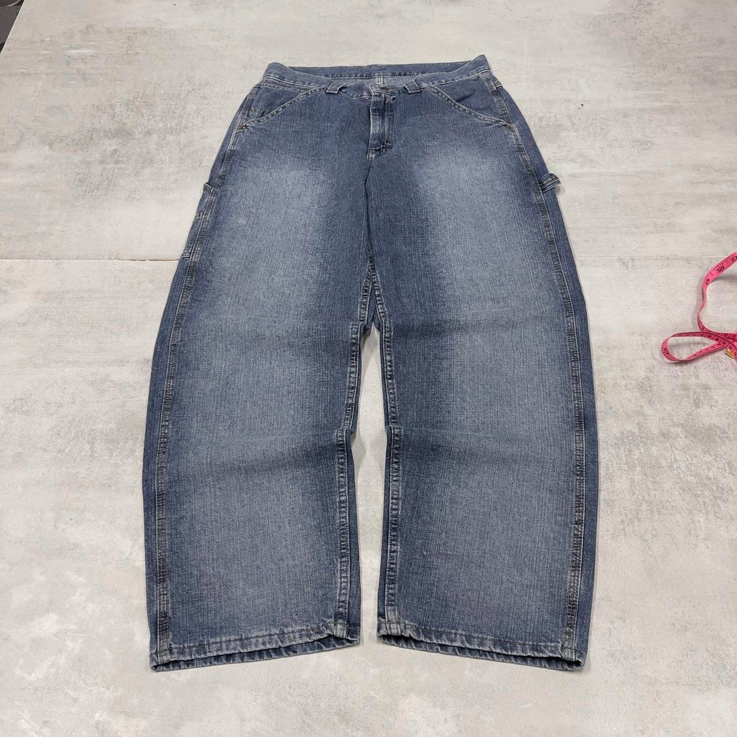 Baggy Lee carpenter jeans W32L30 blue loose denim skater style carpenters