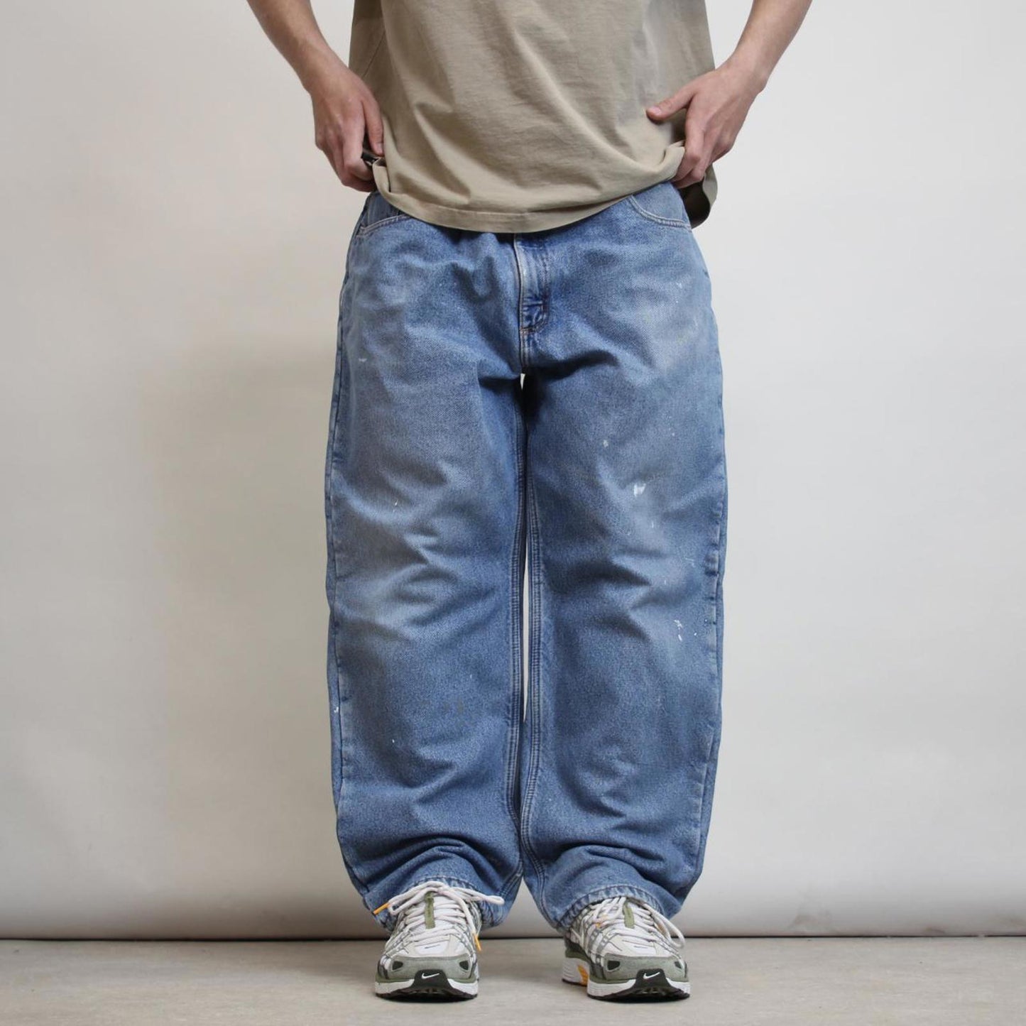 Carhartt jeans W40 L30 blue fleece lined 90s style skater work jeans