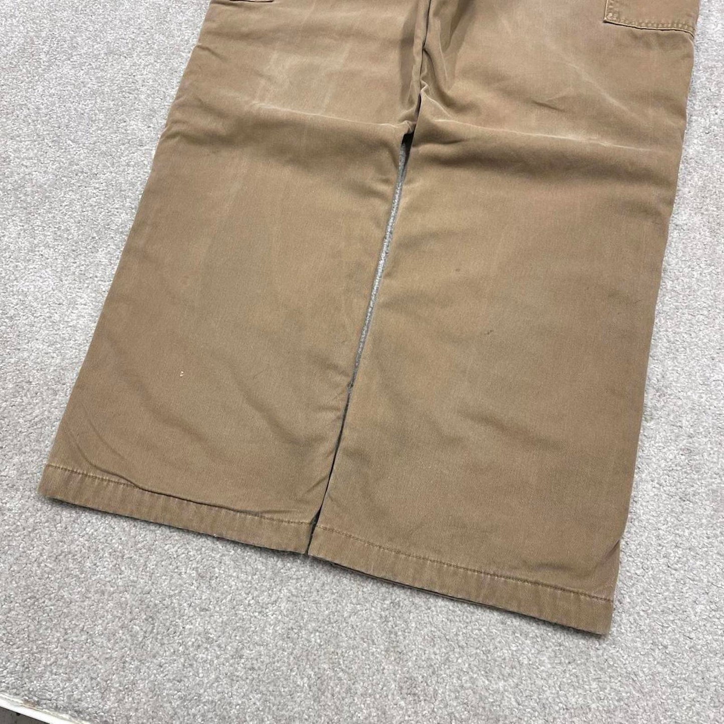 Y2K Carhartt carpenter pants checkered lining beige Loose relaxed fit skate style workwear pants