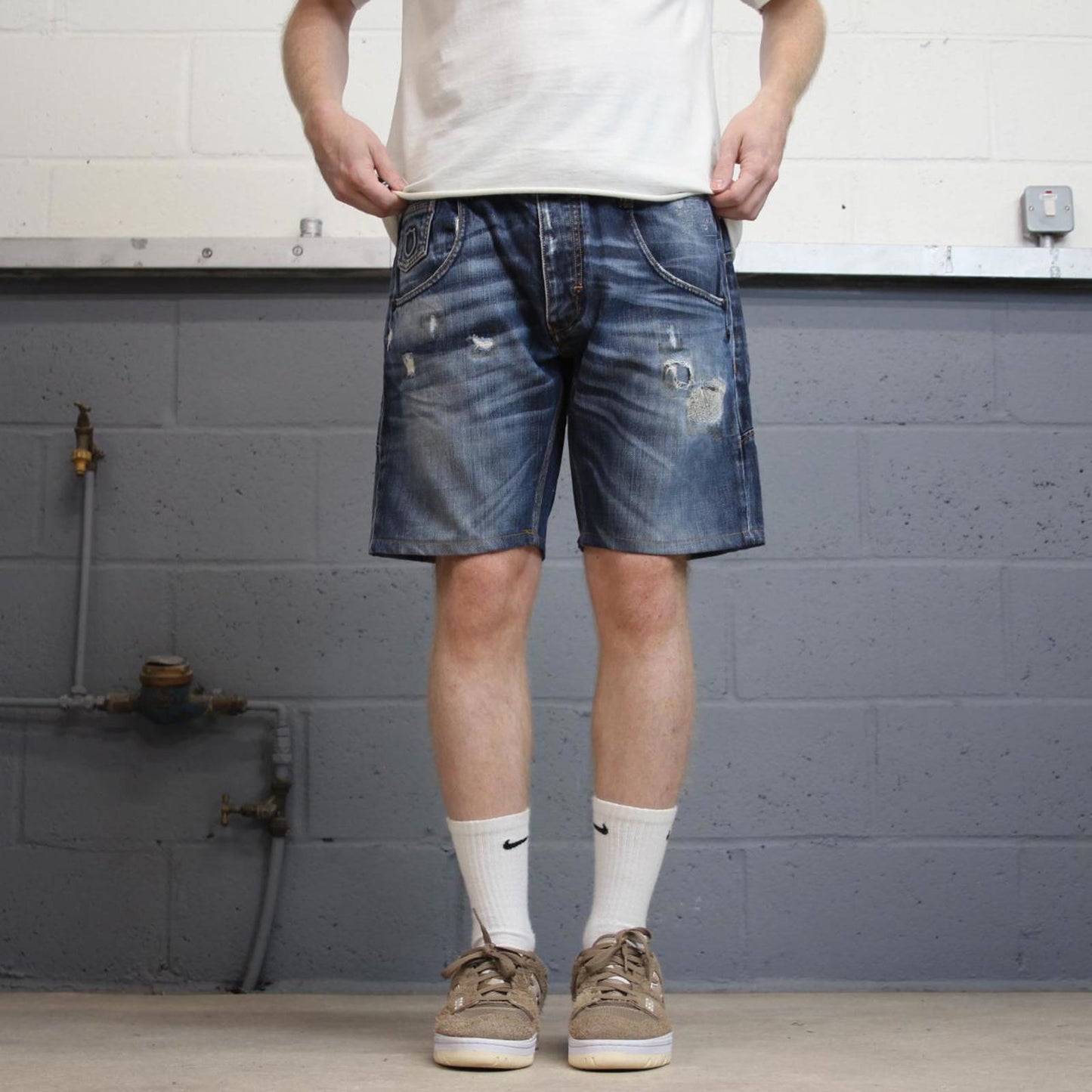 Blue Police jorts W38