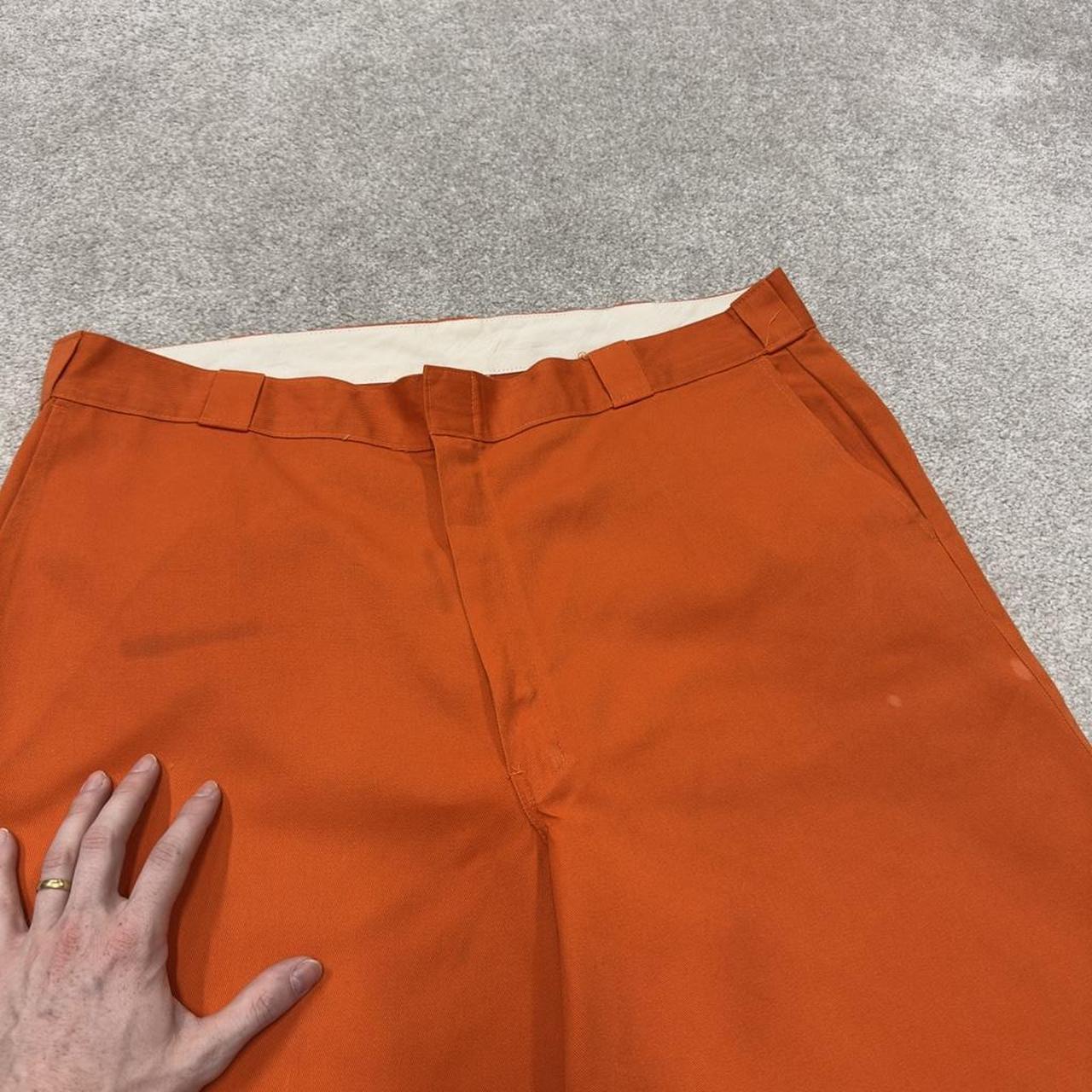 Baggy Dickies chino shorts carpenter orange Chino style skater shorts long wide leg festival