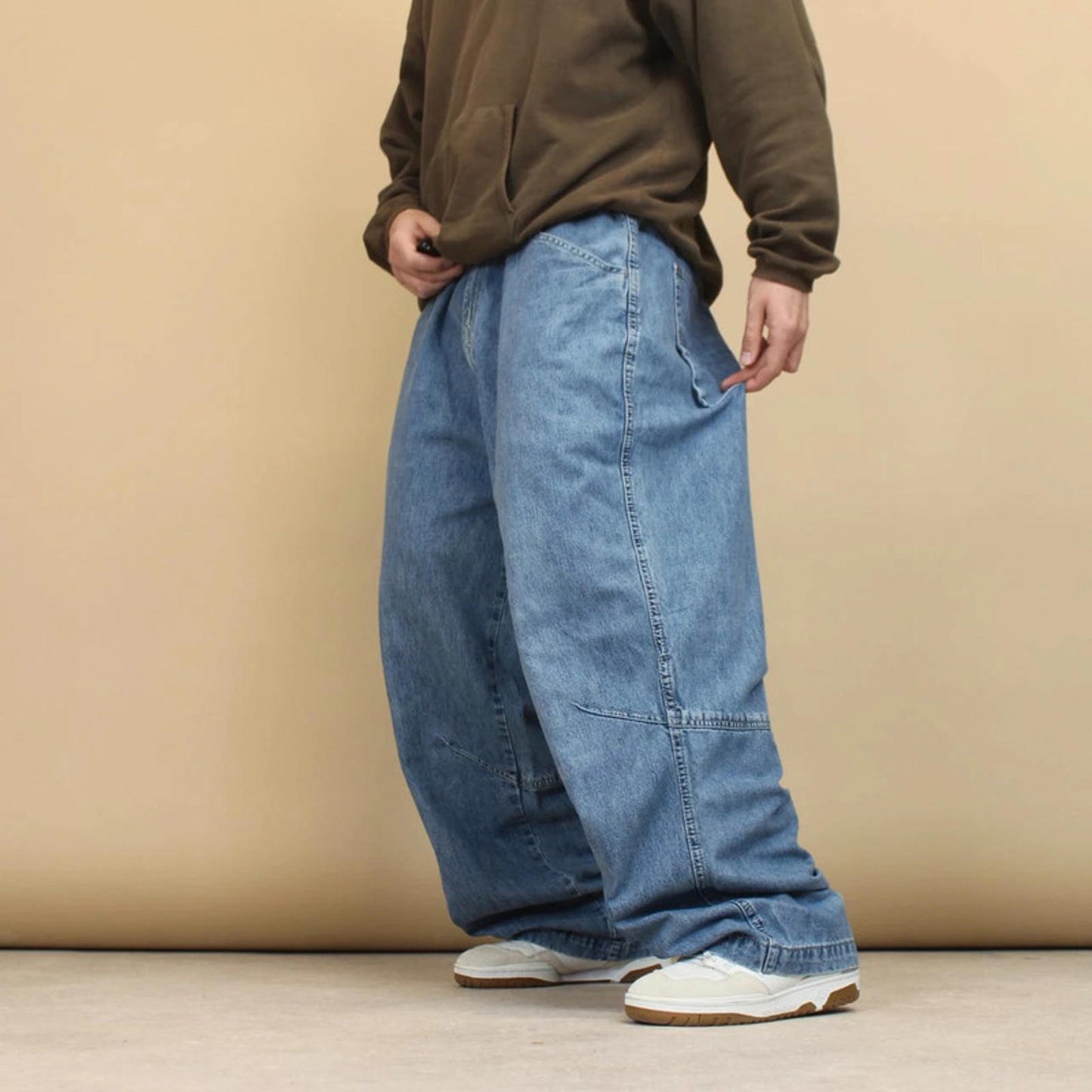 Blue Karl Kani baggy jeans W38L32 wide leg denim 90s style skater jeans